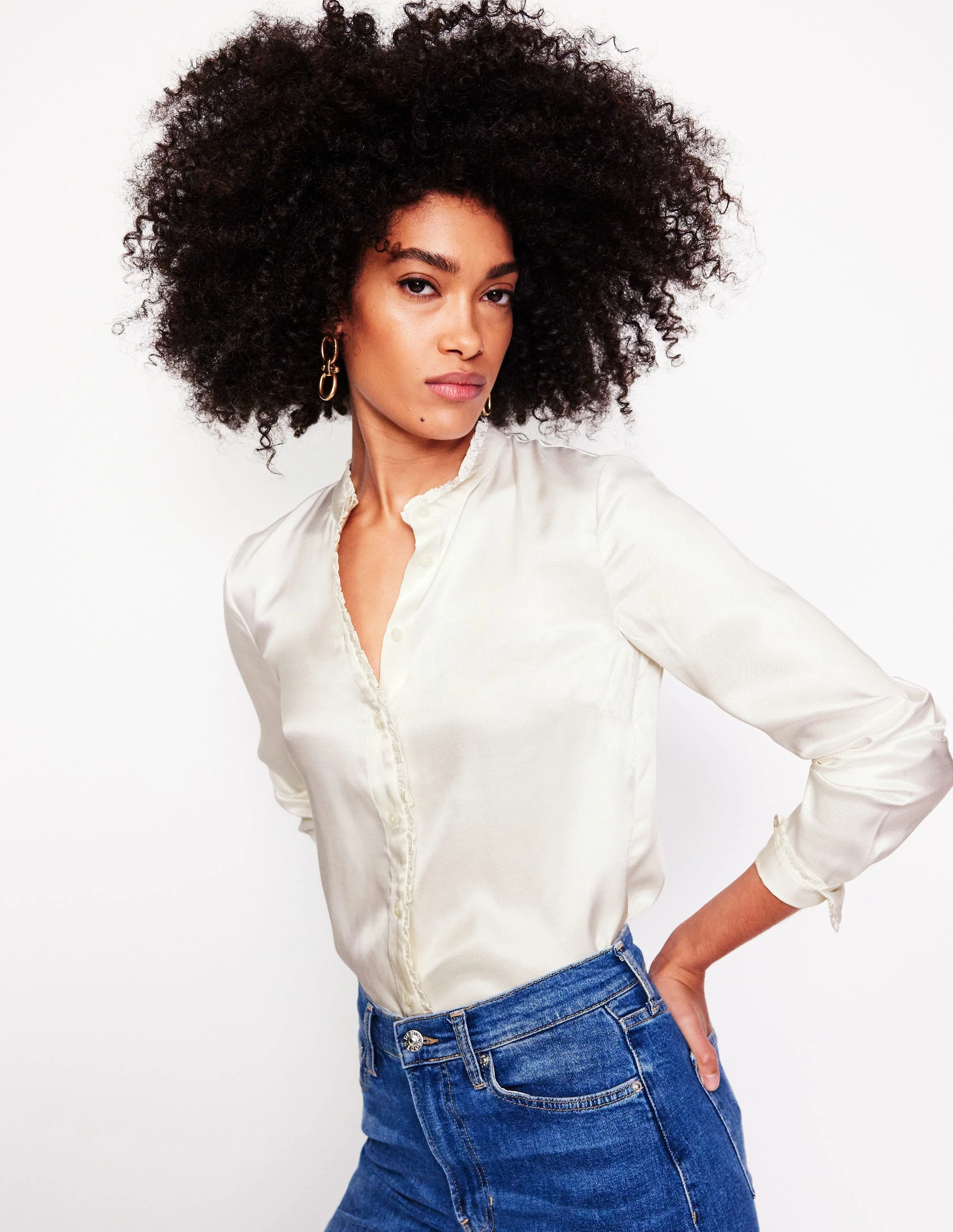 Phoebe Viscose Shirt-Ivory - Image 4