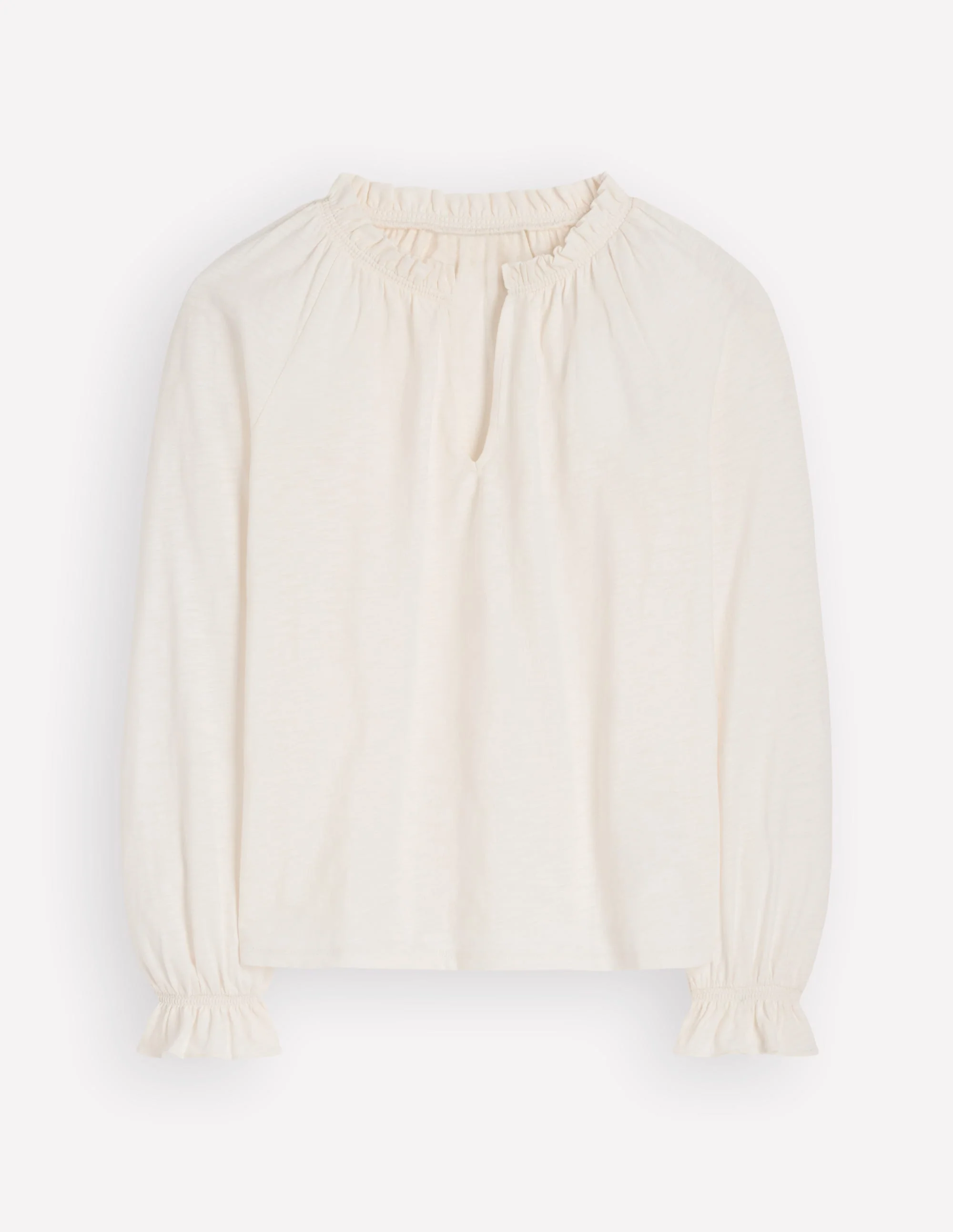 Pia Ruffle Detail Top-Ivory - Image 6