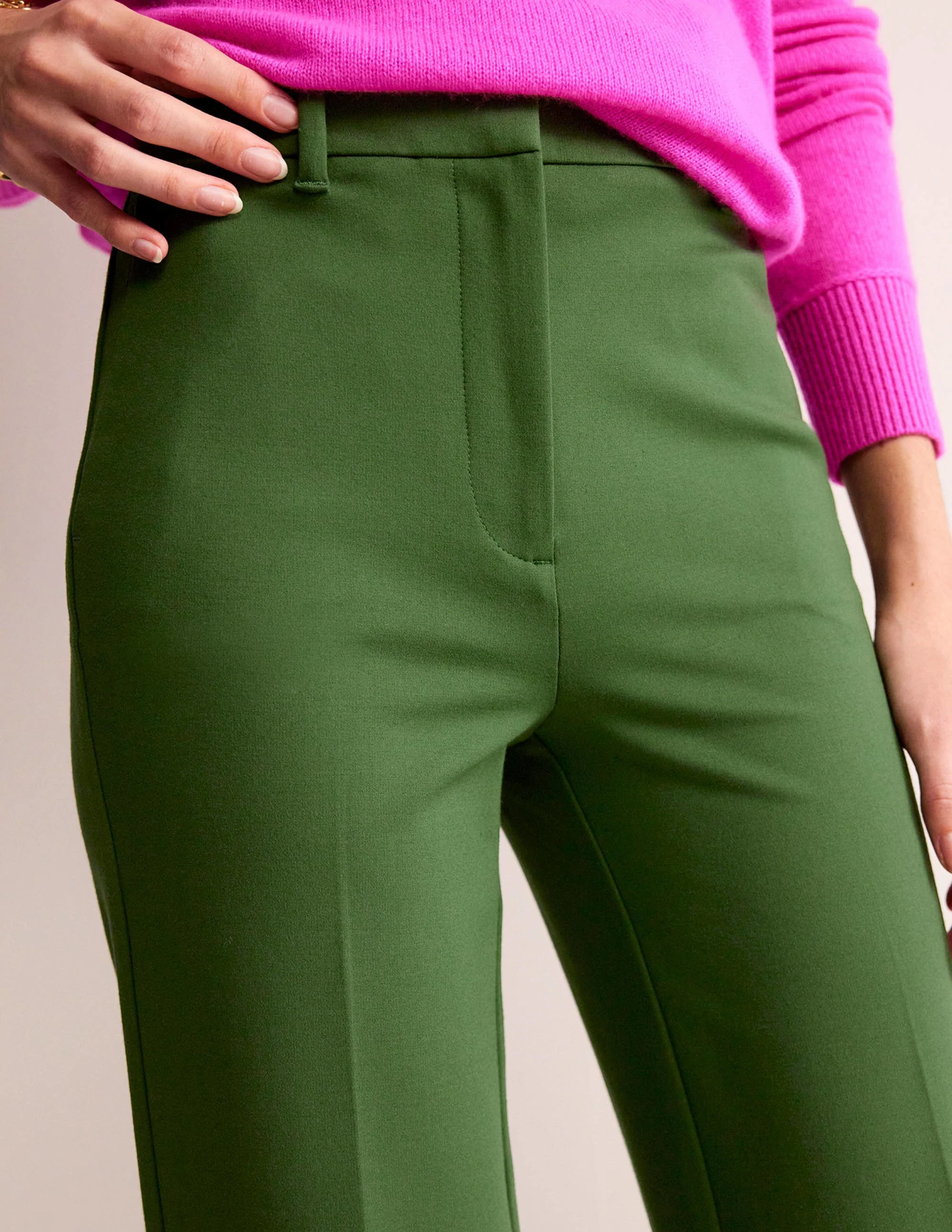 Pimlico Ponte Trousers-Winter Green - Image 2