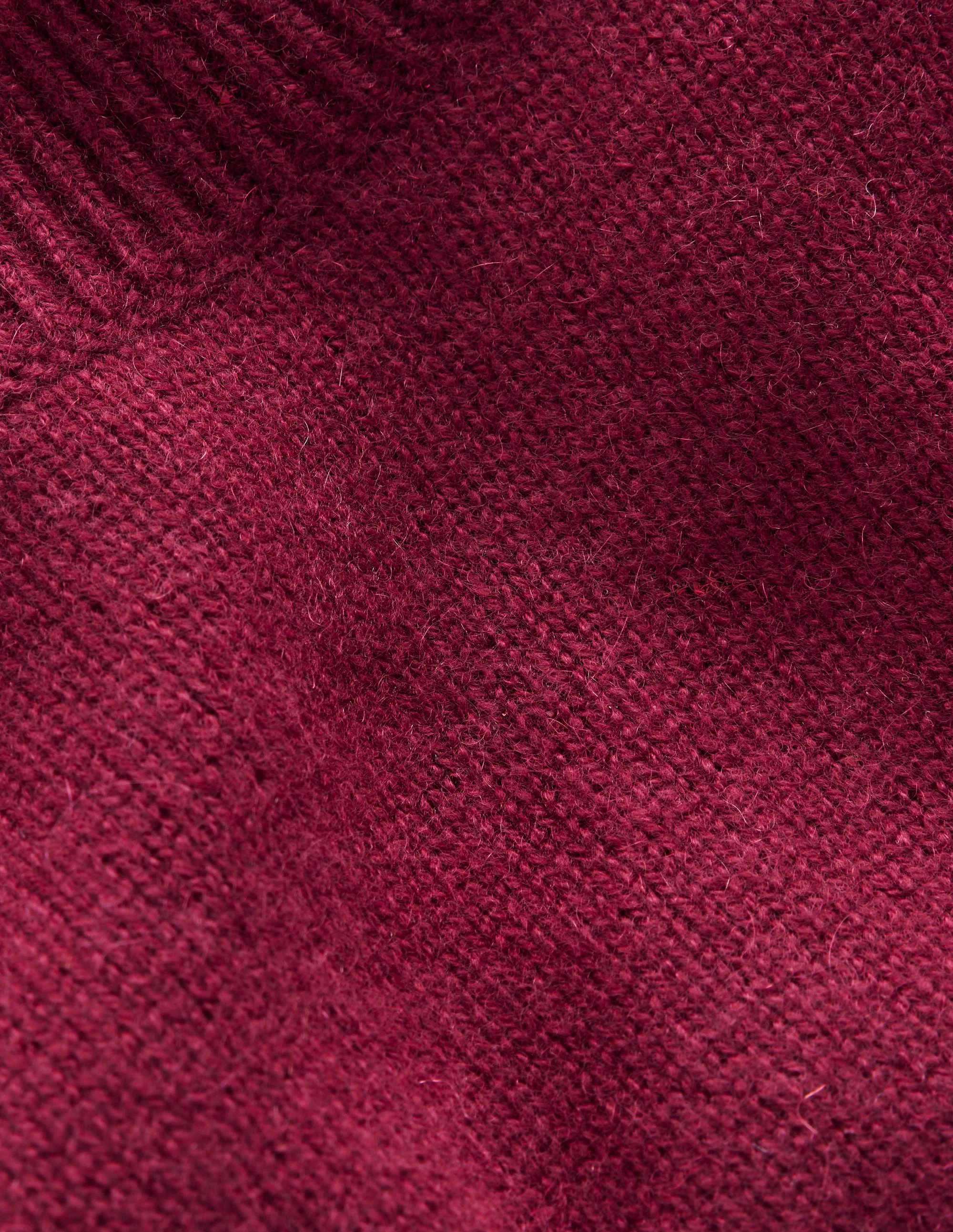 Pleated Sleeve Cashmere Jumper-Port - Image 6