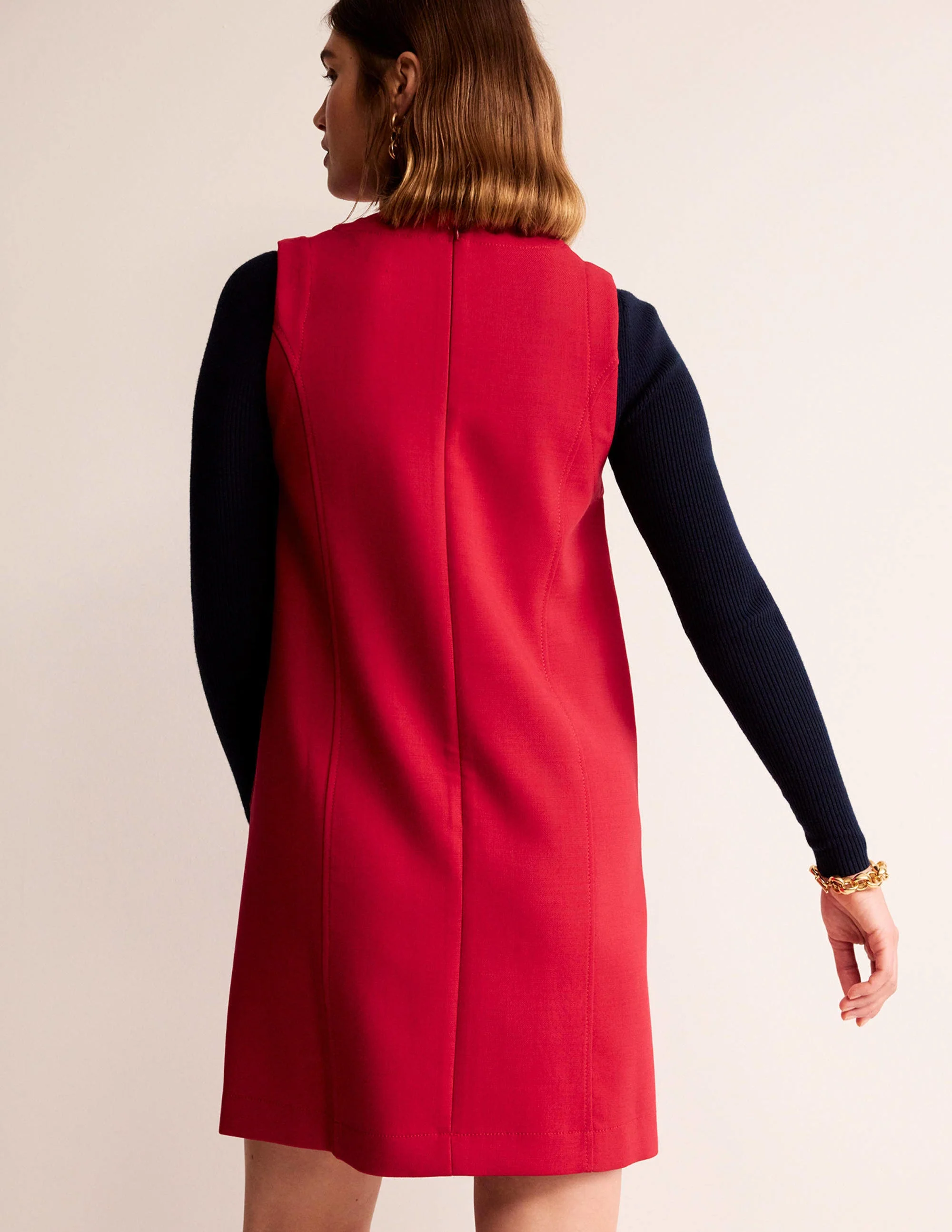 Pocket Detail Mini Shift Dress-Hot Pepper - Image 3