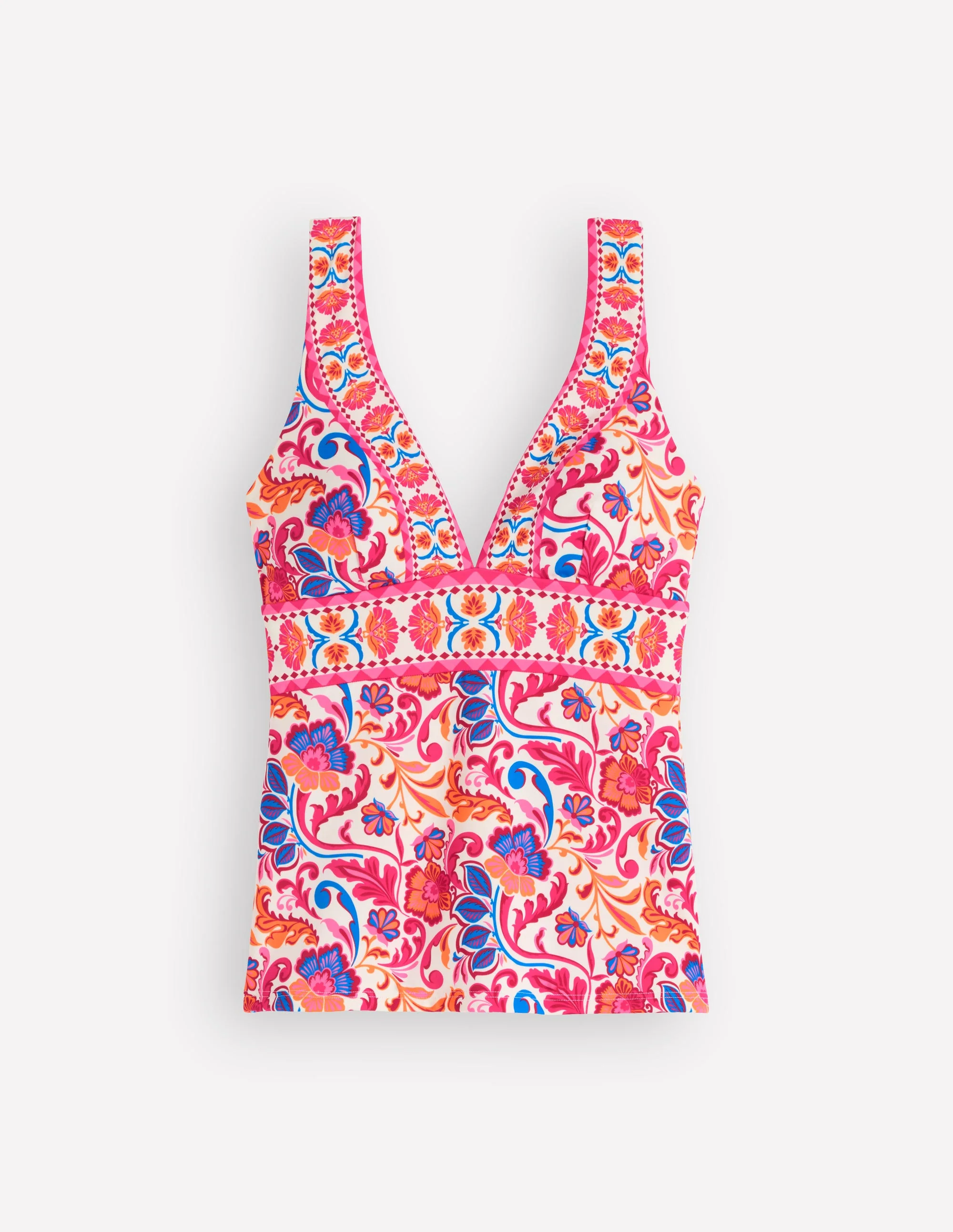 Porto Tankini Top-Pink Power, Flourishing Meadow - Image 5