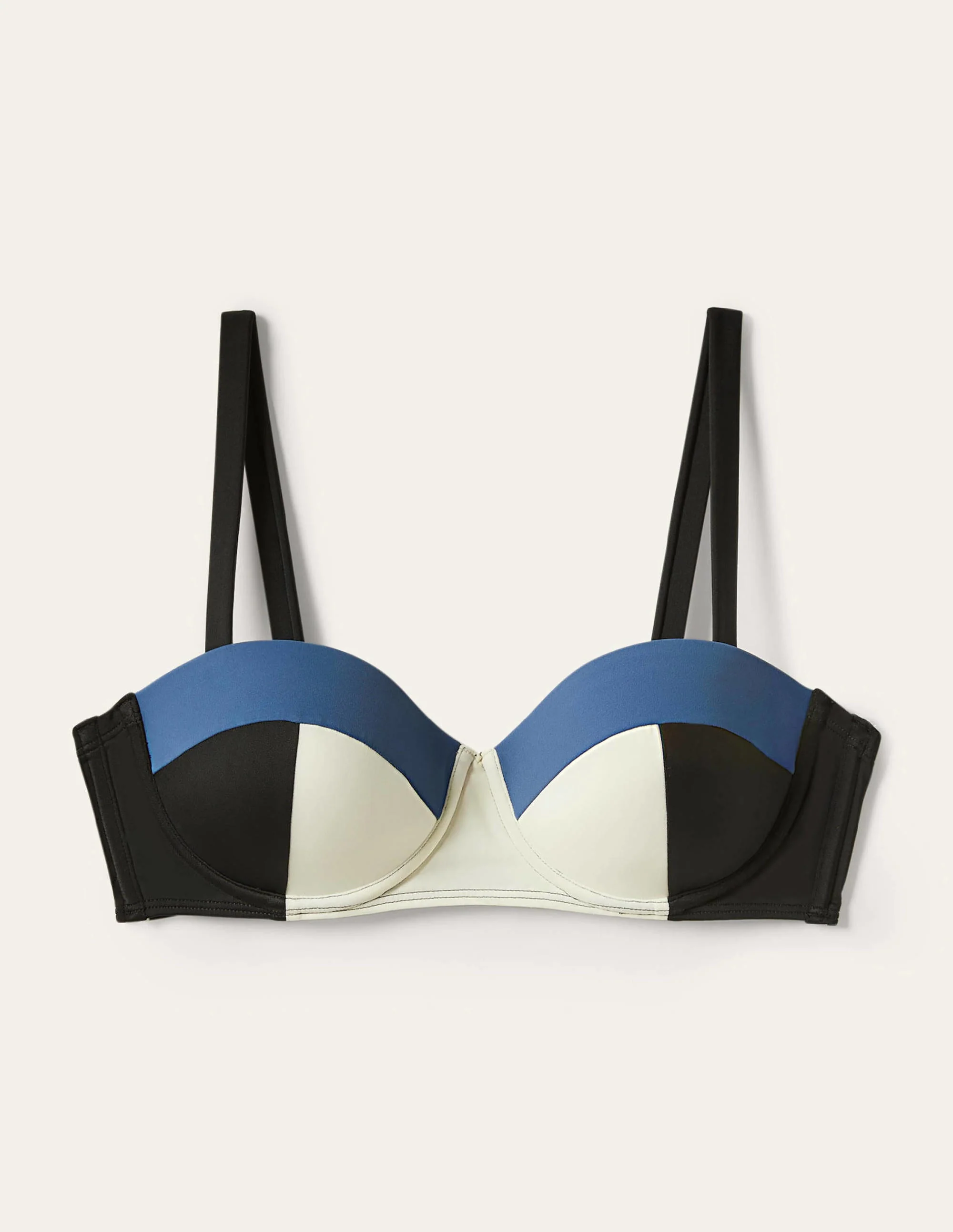 Portofino Cup-size Bikini Top-Ivory Colourblock - Image 6