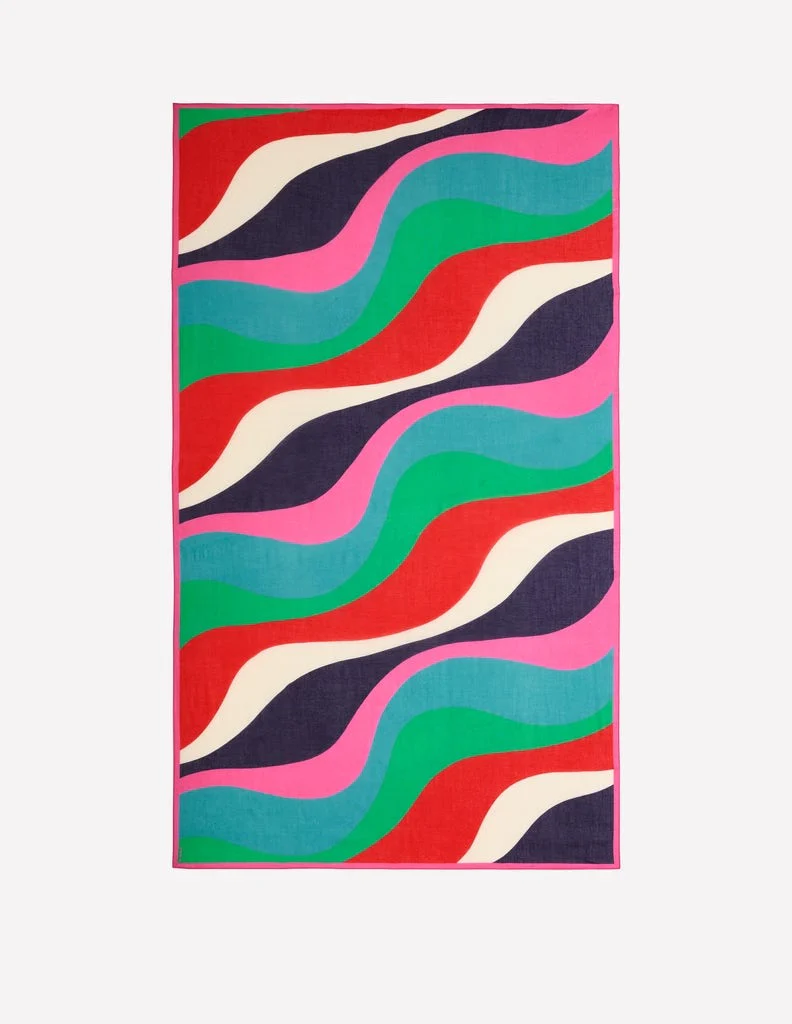 Printed Sarong Scarf-Multi, Rhythmic Wave - Image 5