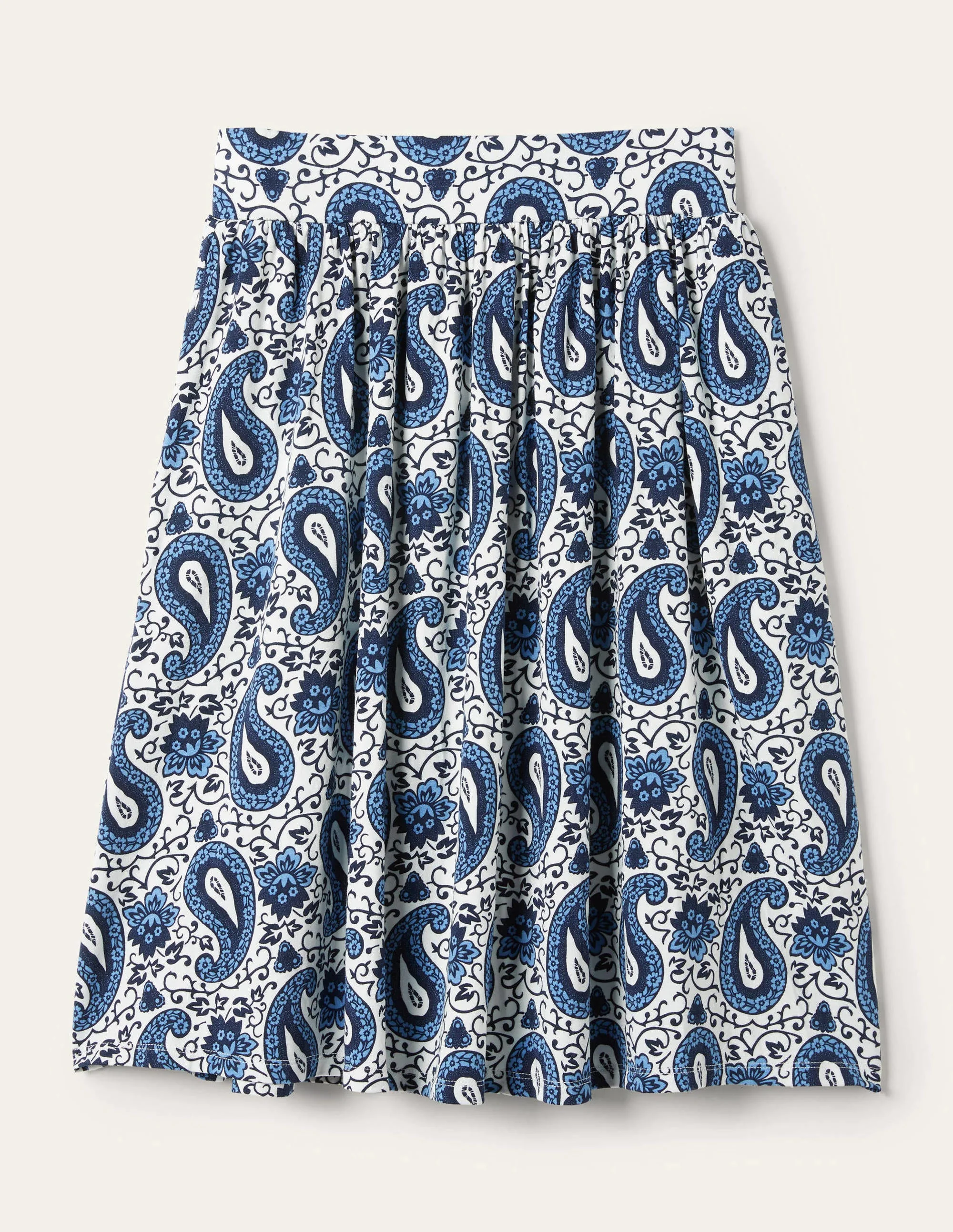Pull On Jersey Mini Skirt-Hyacinth, Enchanting Paisley - Image 5