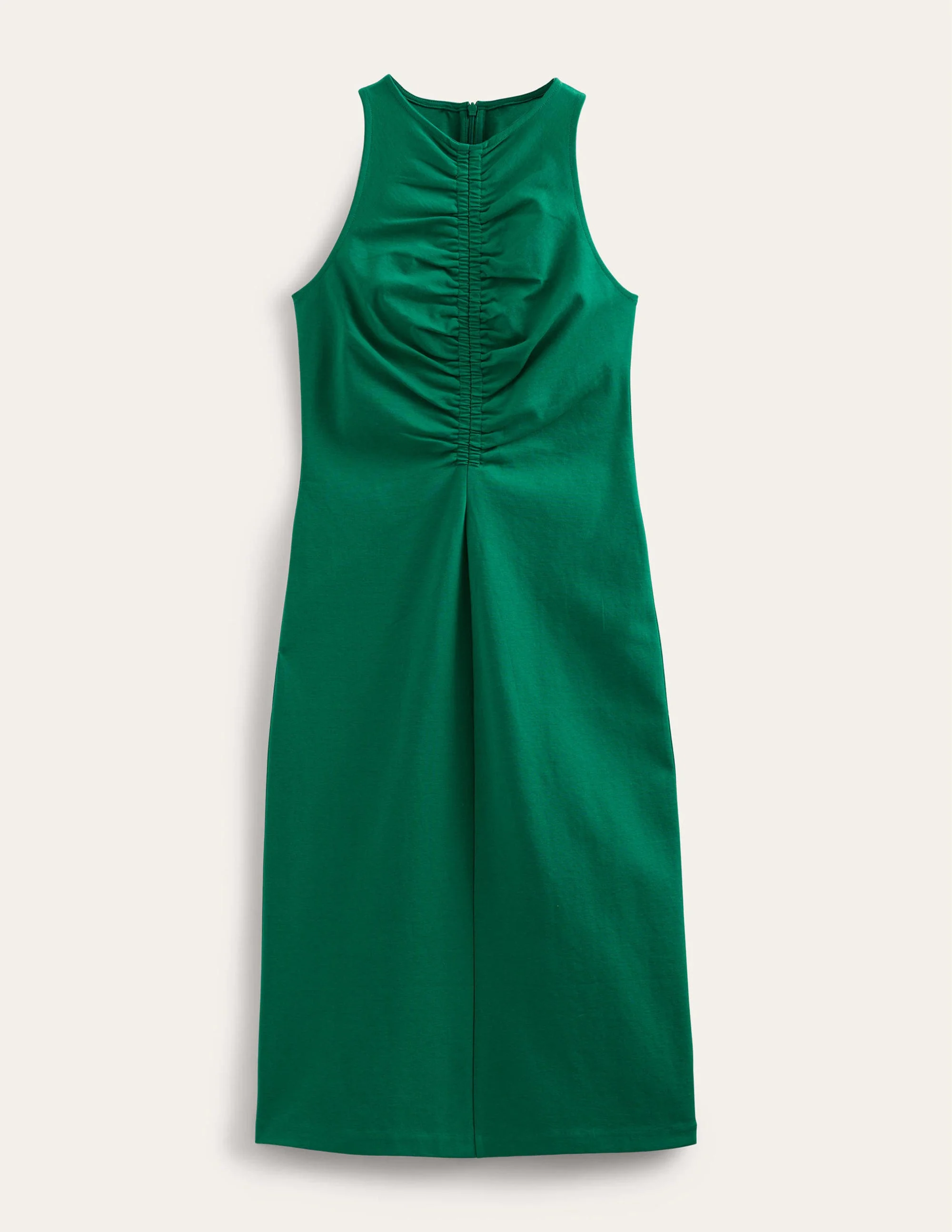 Racer Jersey Midi Dress-Bright Emerald - Image 7