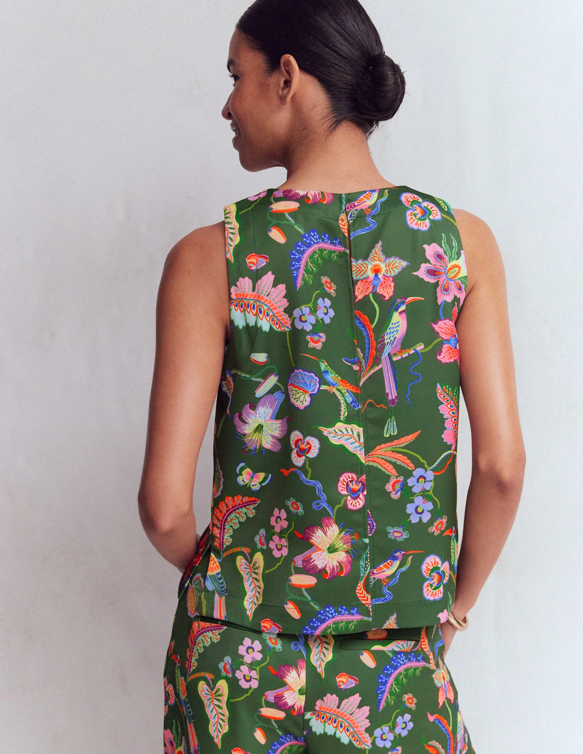 Relaxed Sleeveless Shell Top-Multi, Orchid Canopy - Image 3