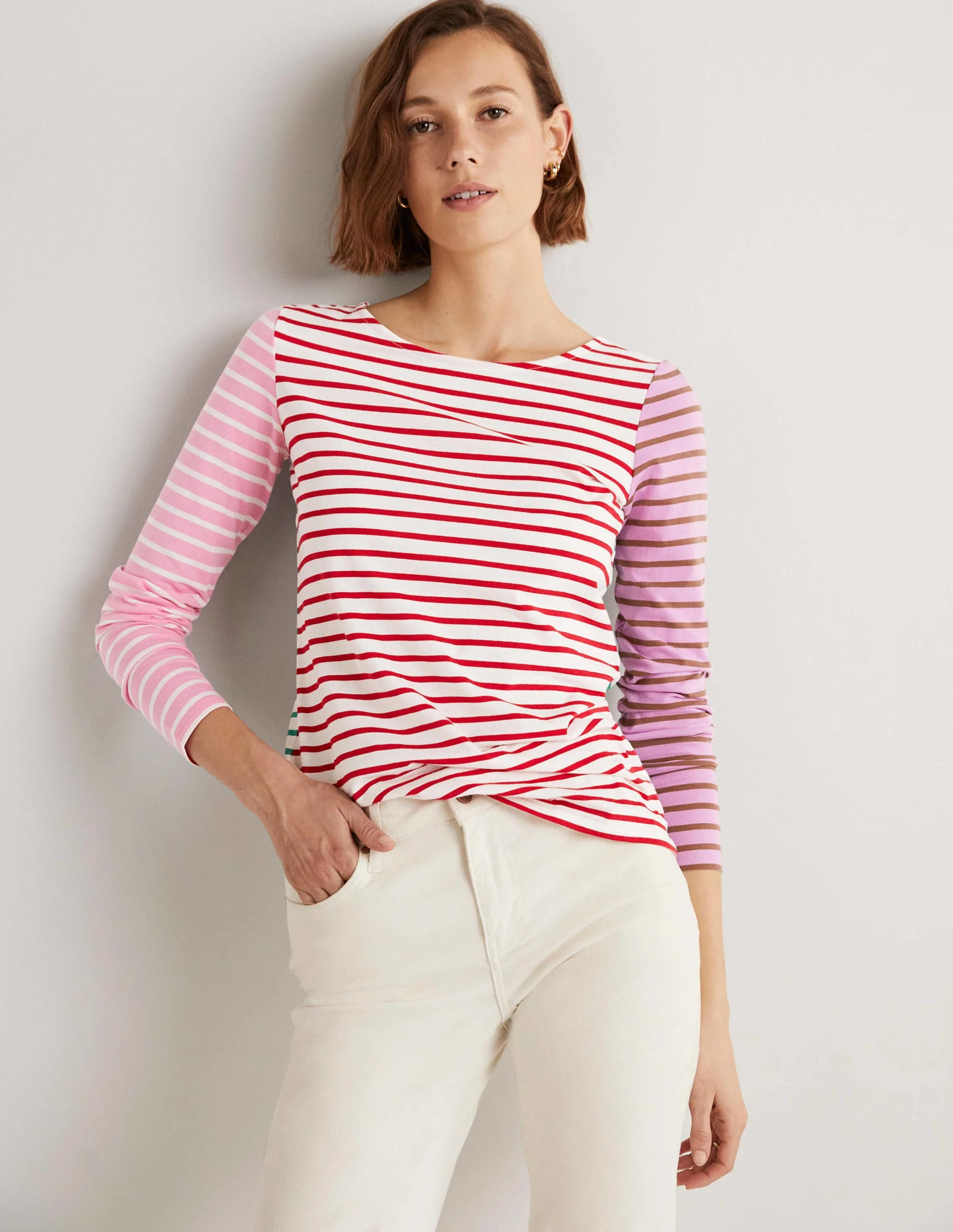 Repurposed Breton Top-Pink Multi Stripe - Image 4