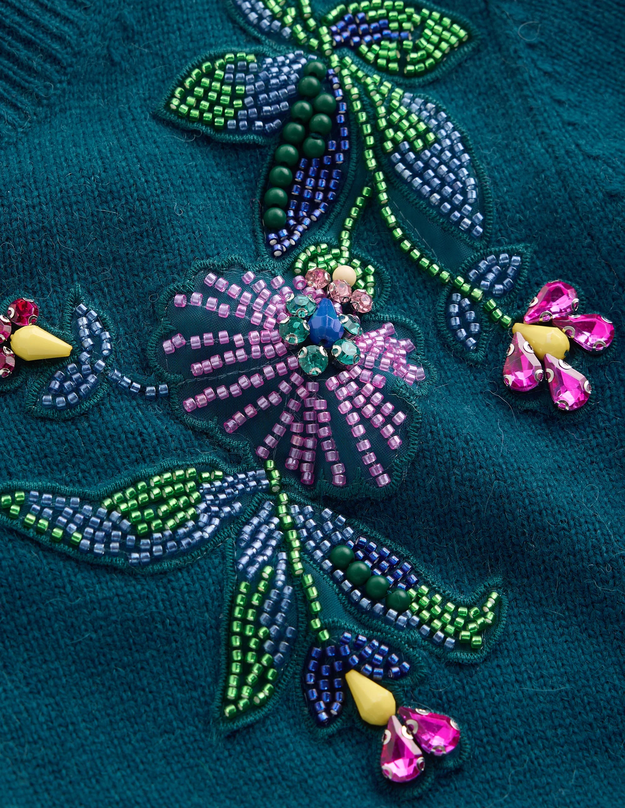 Ria Embellished Knit T-Shirt-Deep Aurora Blue - Image 8