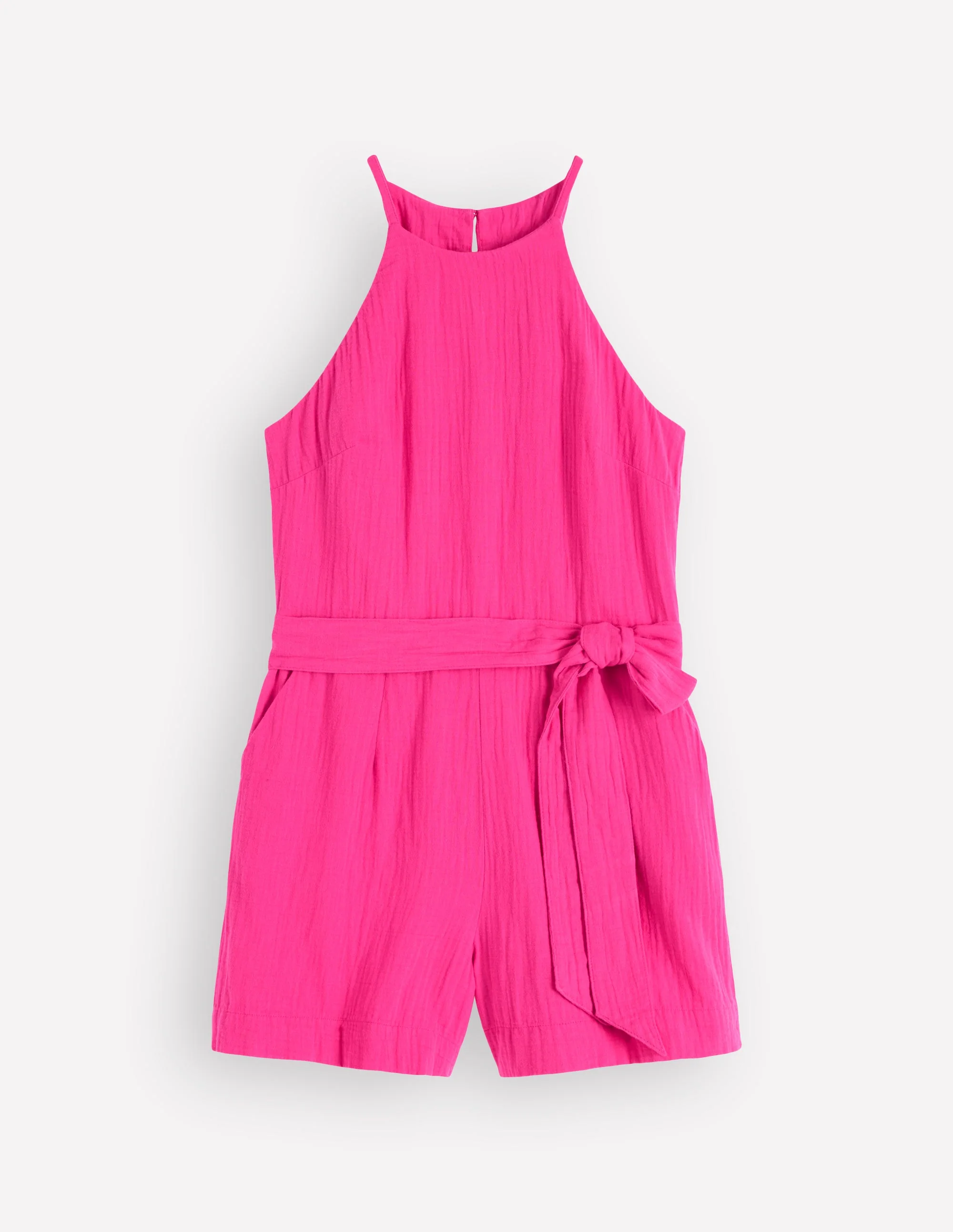 Rosa Double Cloth Playsuit-Pink Peony - Image 5