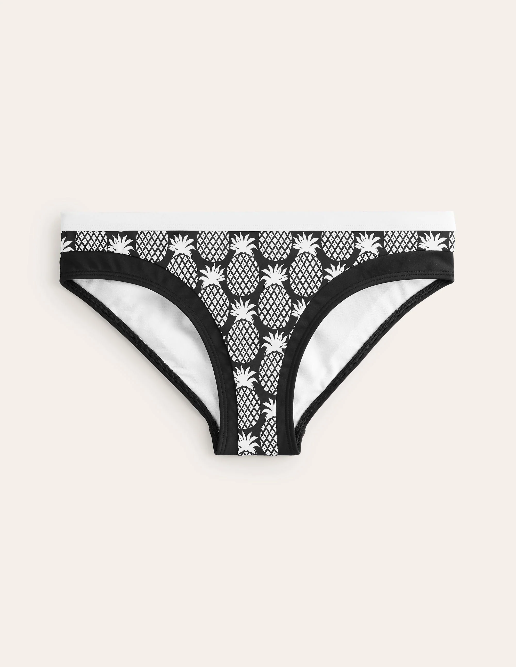 Santorini Bikini Bottoms-Black, Pineapple Geo - Image 5