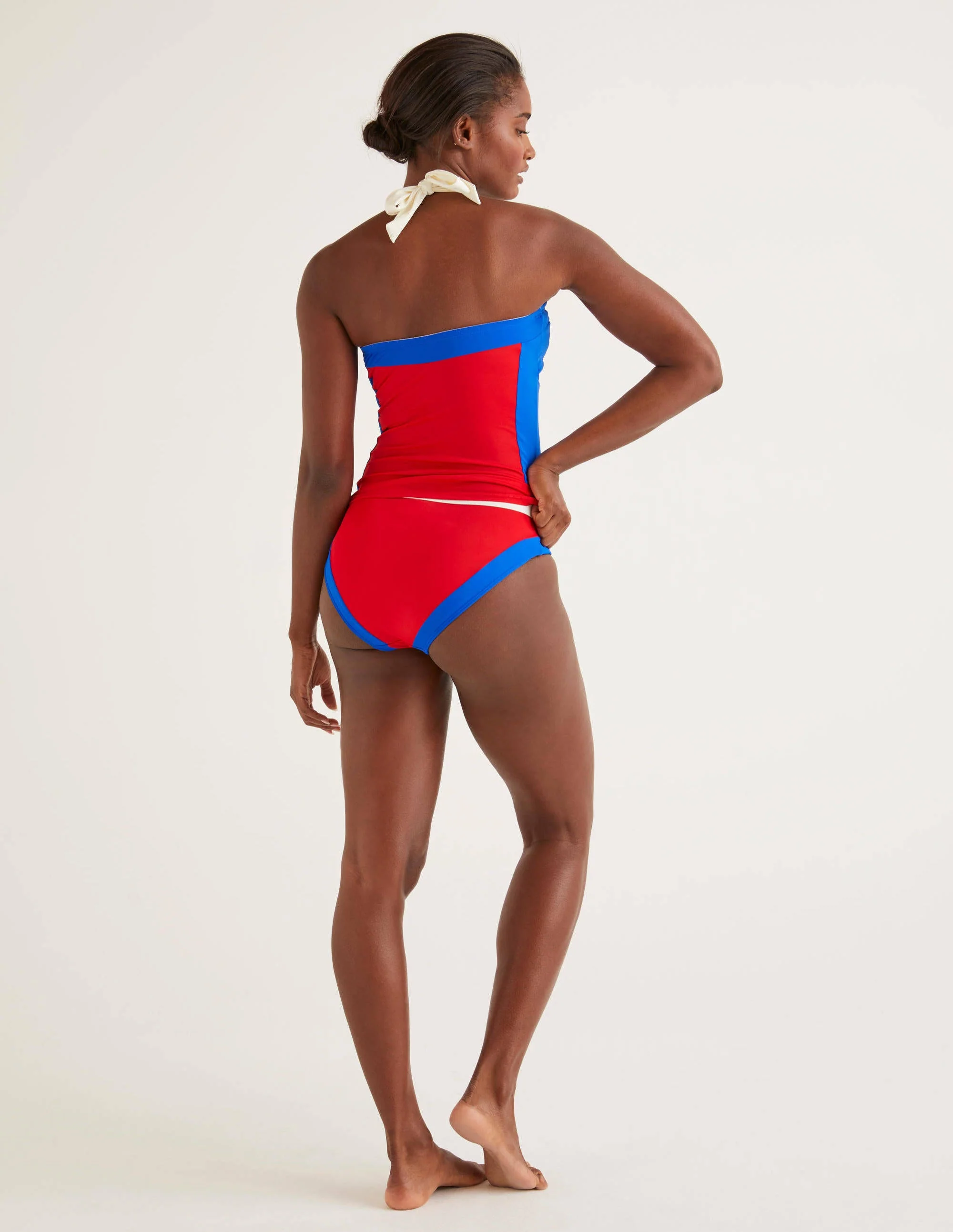 Santorini Bikini Bottoms-Hot Pepper Colourblock - Image 3