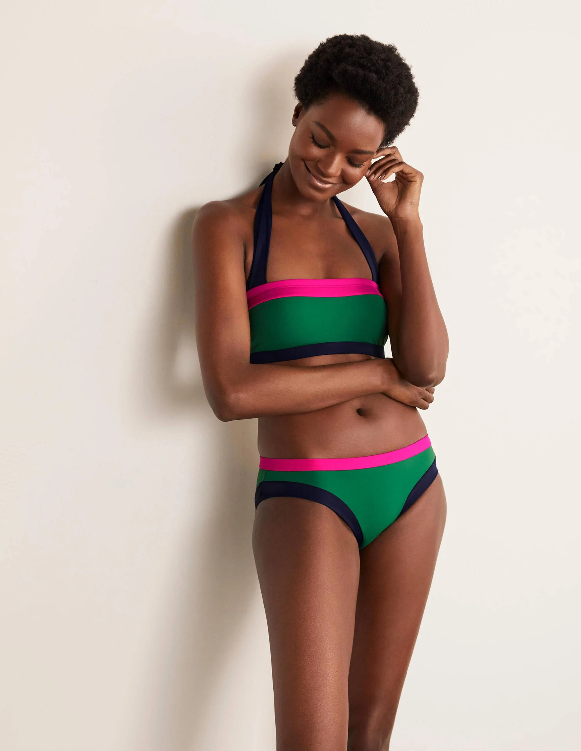Santorini Bikini Bottoms-Verde Colourblock - Image 5