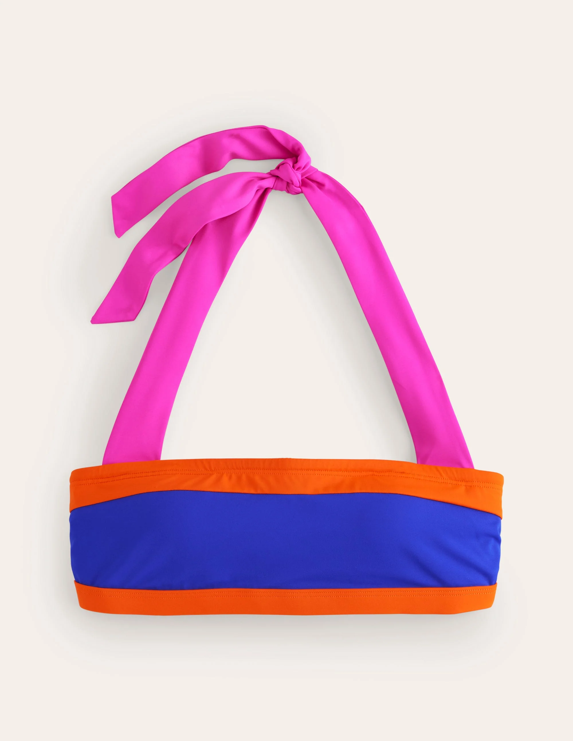 Santorini Bikini Top-Blue/Pink Colourblock - Image 5