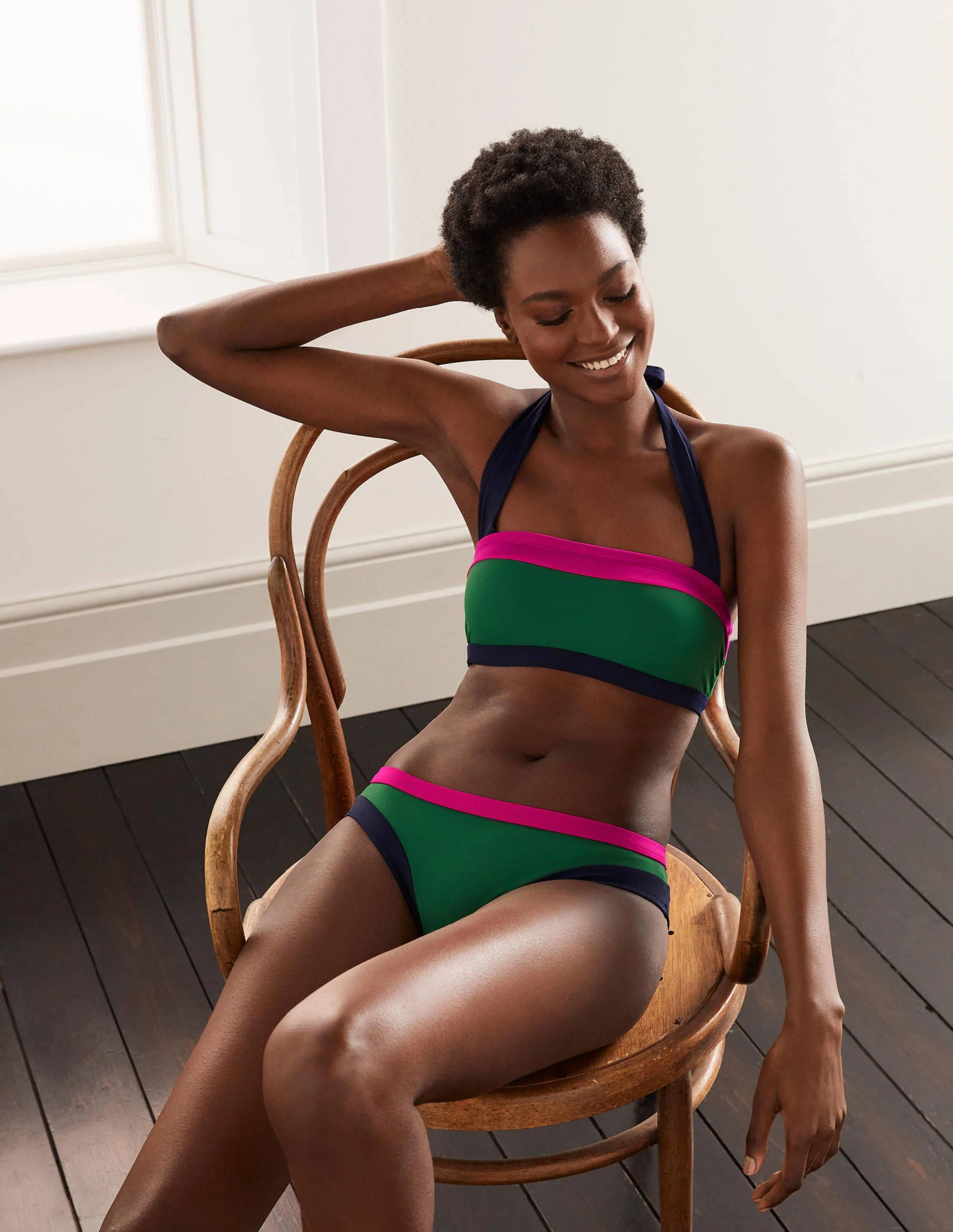 Santorini Bikini Top-Verde Colourblock - Image 4
