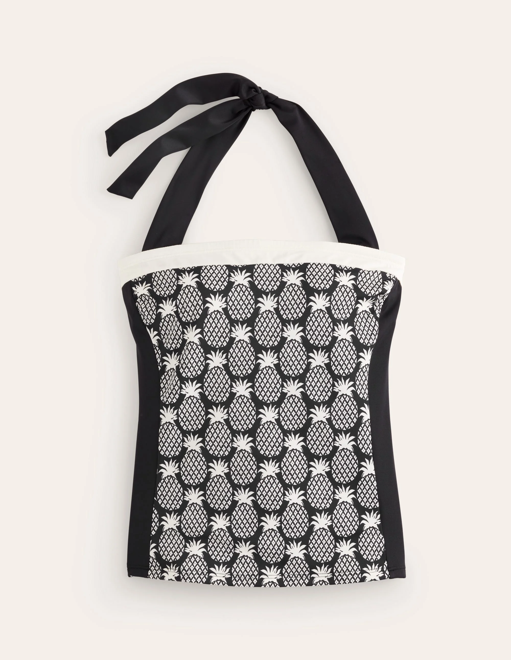 Santorini Tankini Top-Black, Pineapple Geo - Image 5
