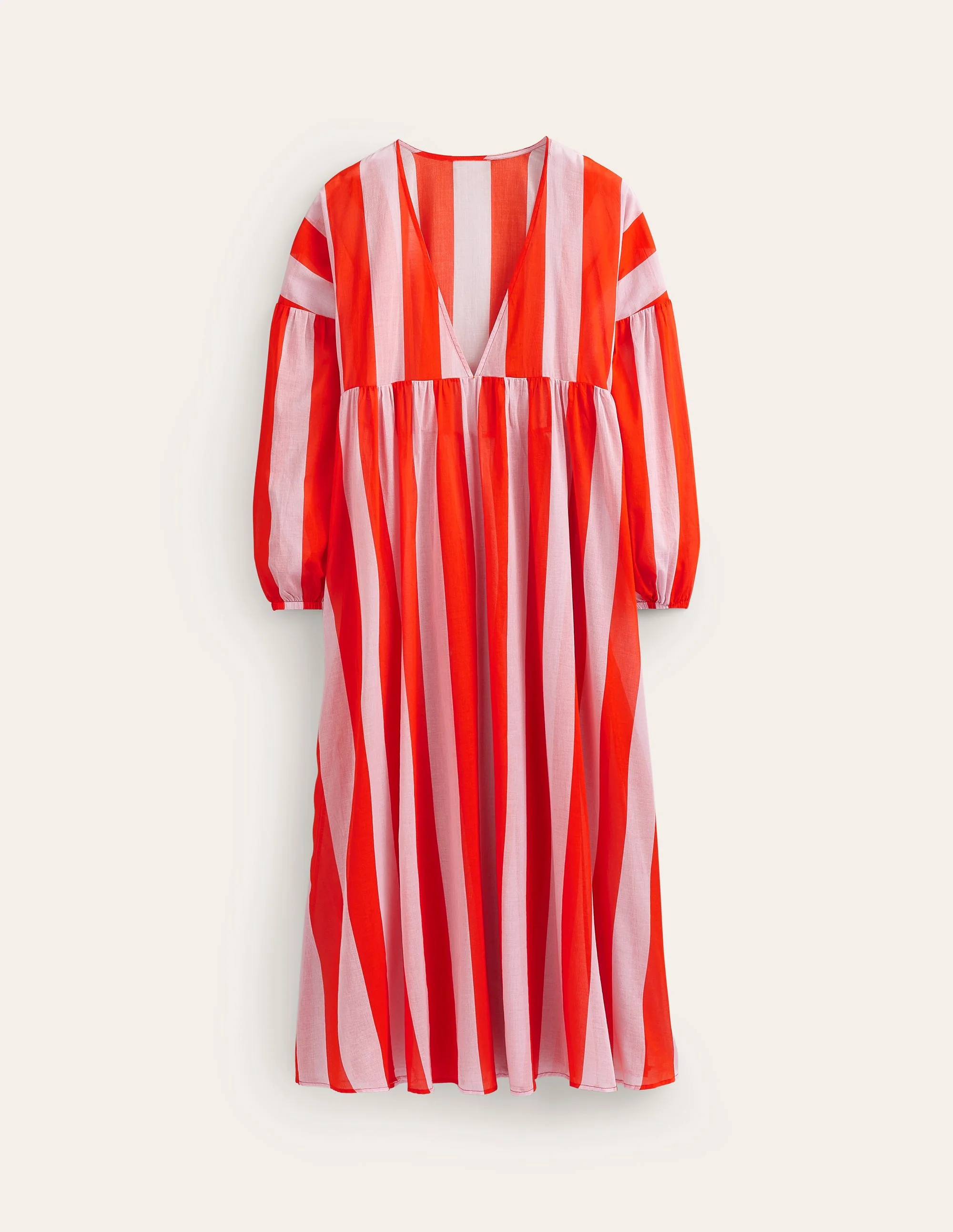 Sarah Maxi Kaftan Dress-Fiesta and Orchid - Image 5