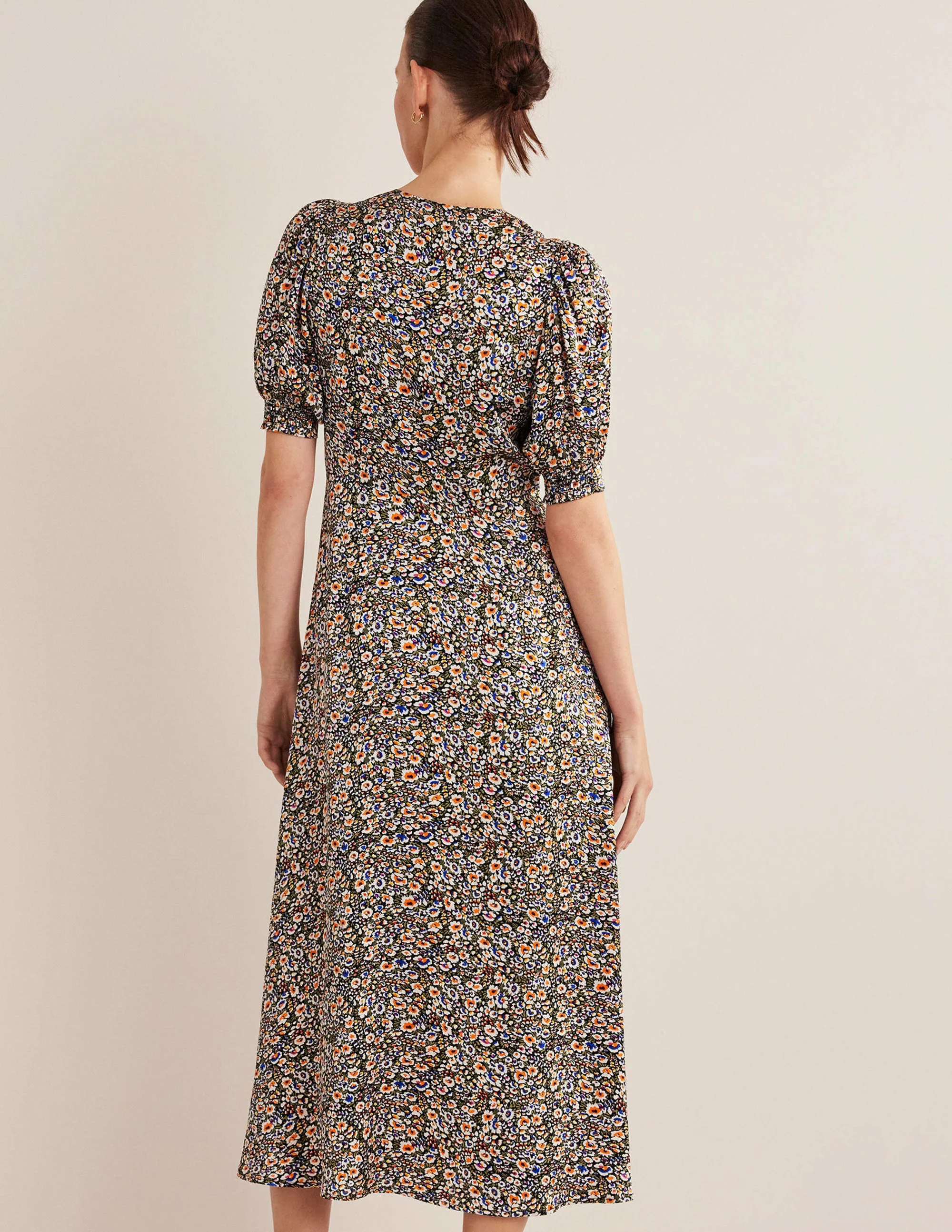Satin Midi Tea Dress-Multi, Eden Bloom - Image 3