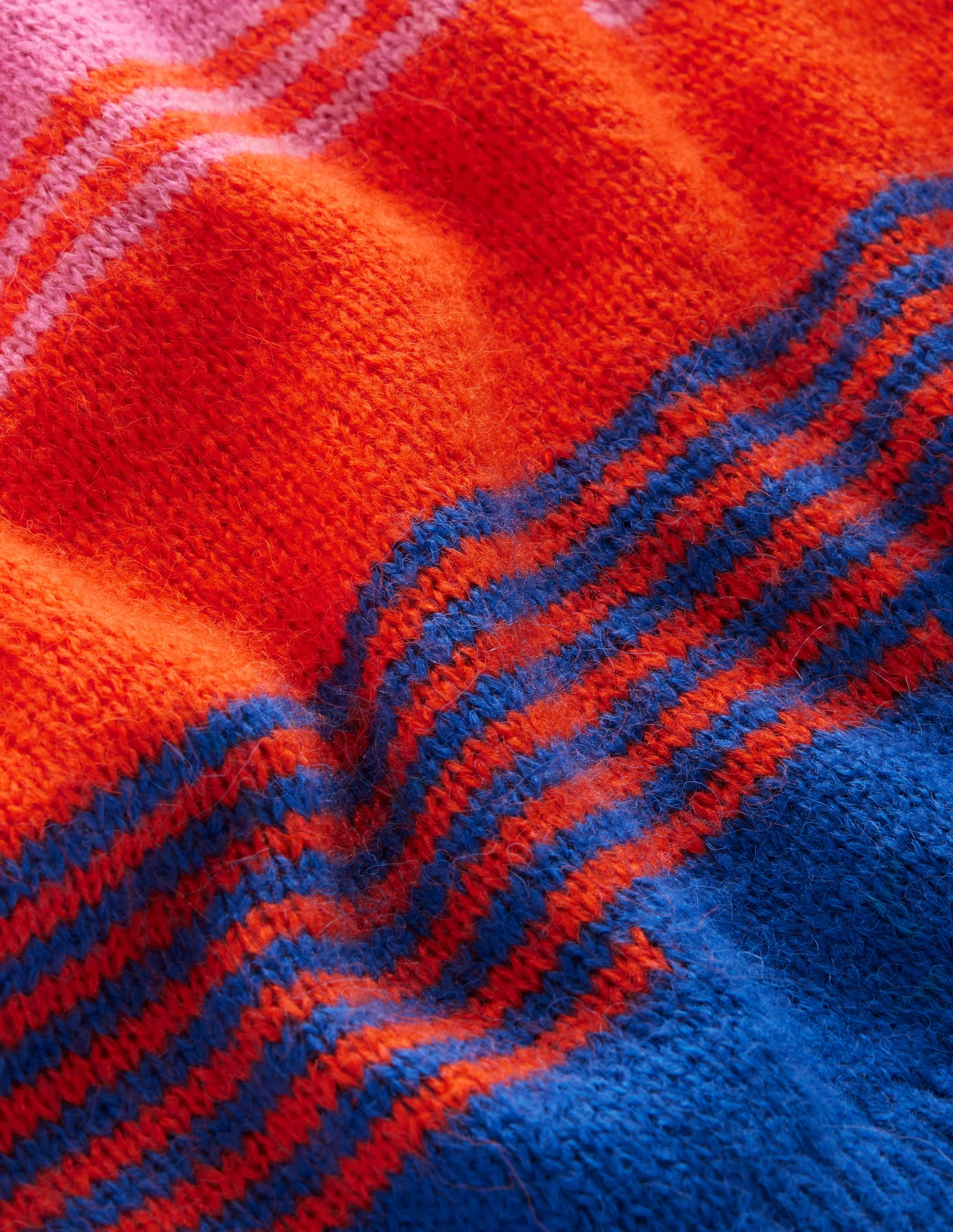 Scenic Crew Neck Jumper-Bright Blue, Scenic Intarsia - Image 7