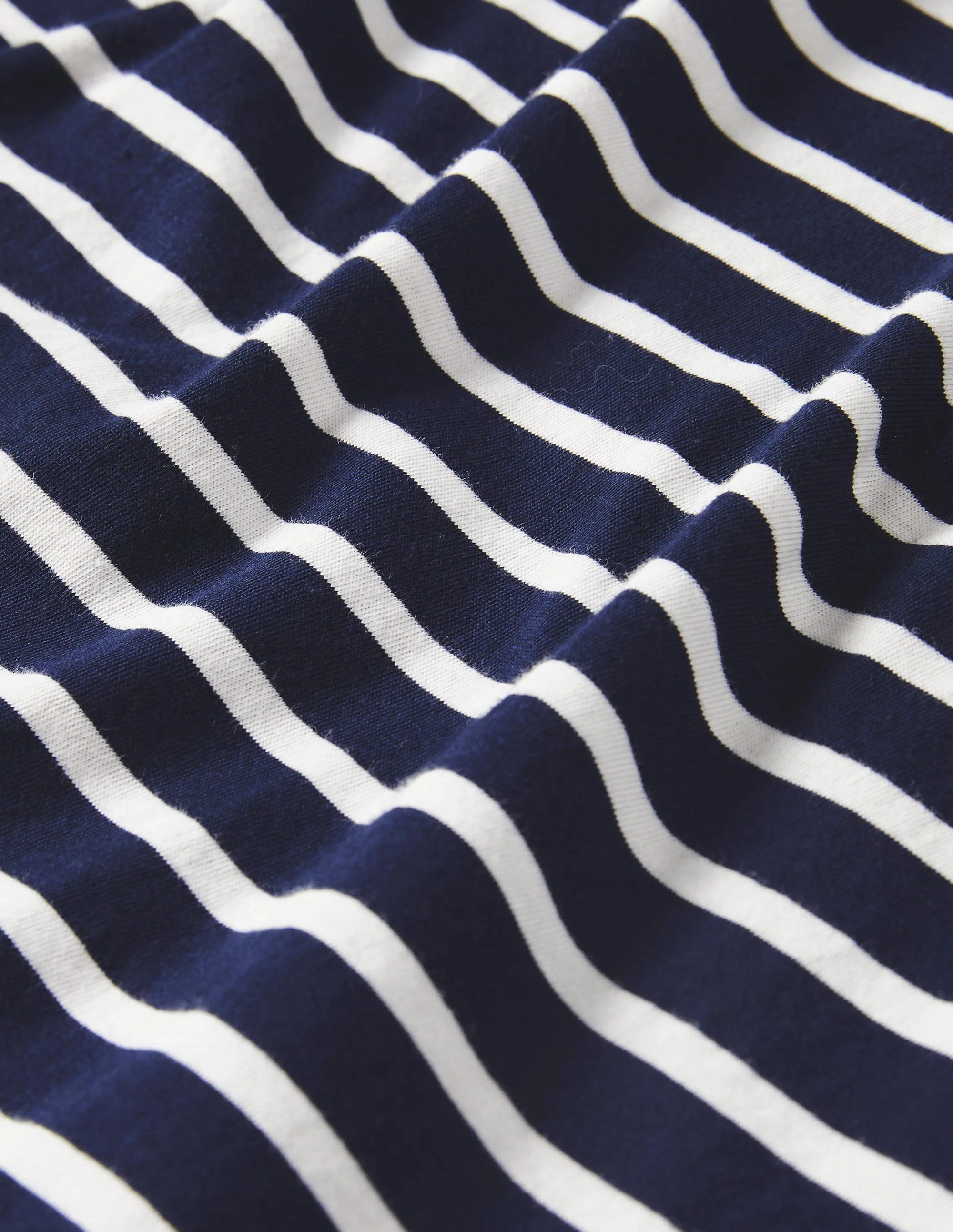 Short Sleeve Breton T-Shirt-Navy / Ivory Stripe - Image 5