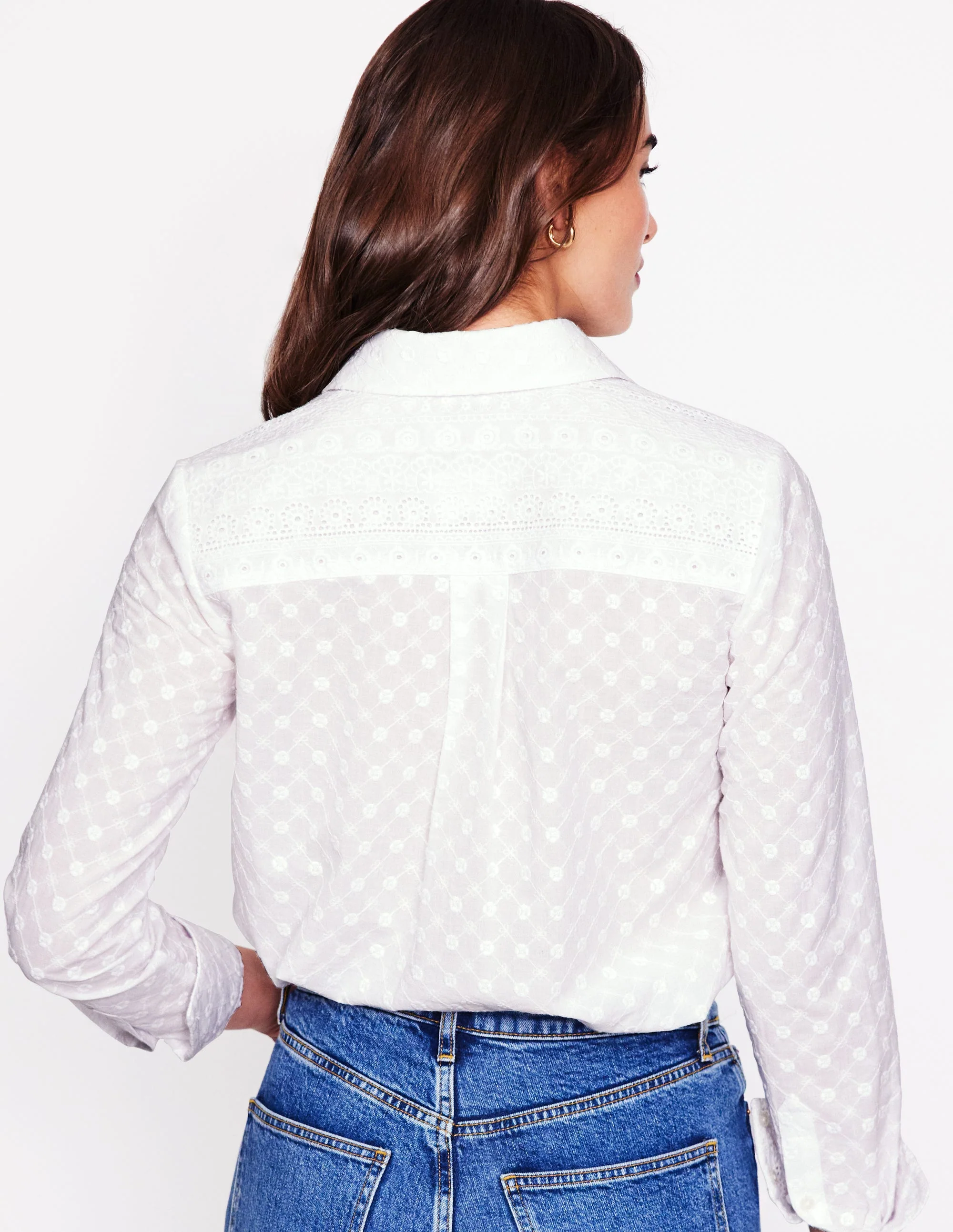 Sienna Fabric Interest Shirt-White - Image 3