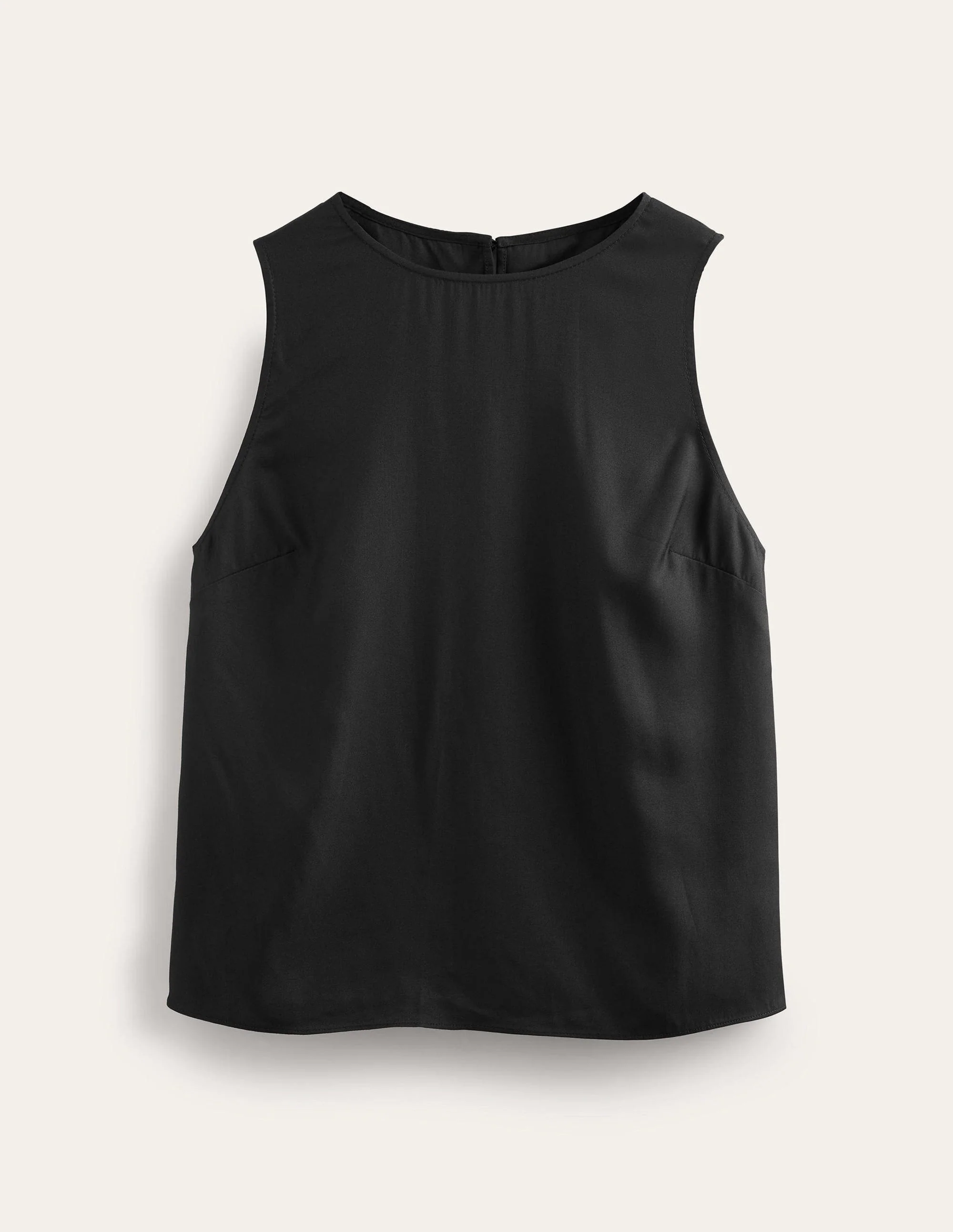 Silk Blend Shell Top-Black - Image 5
