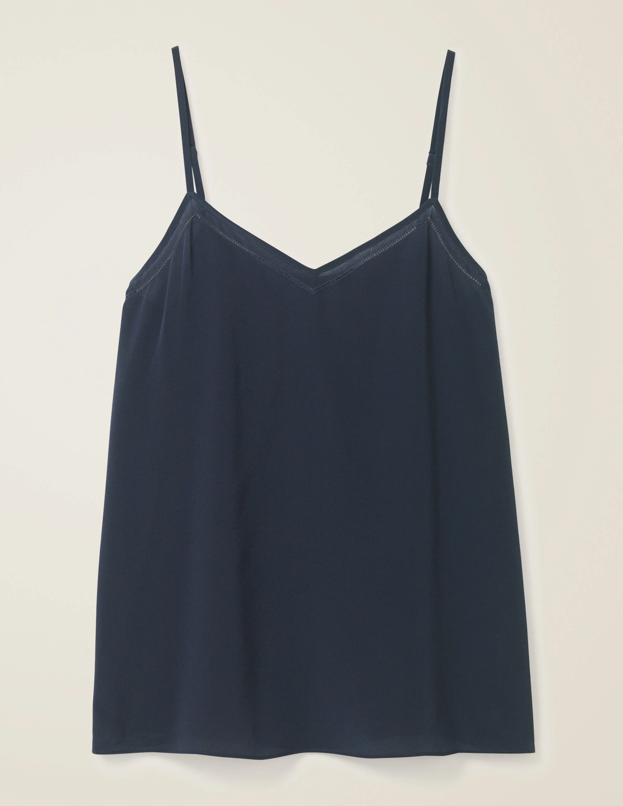 Silk Cami Top-Navy - Image 5
