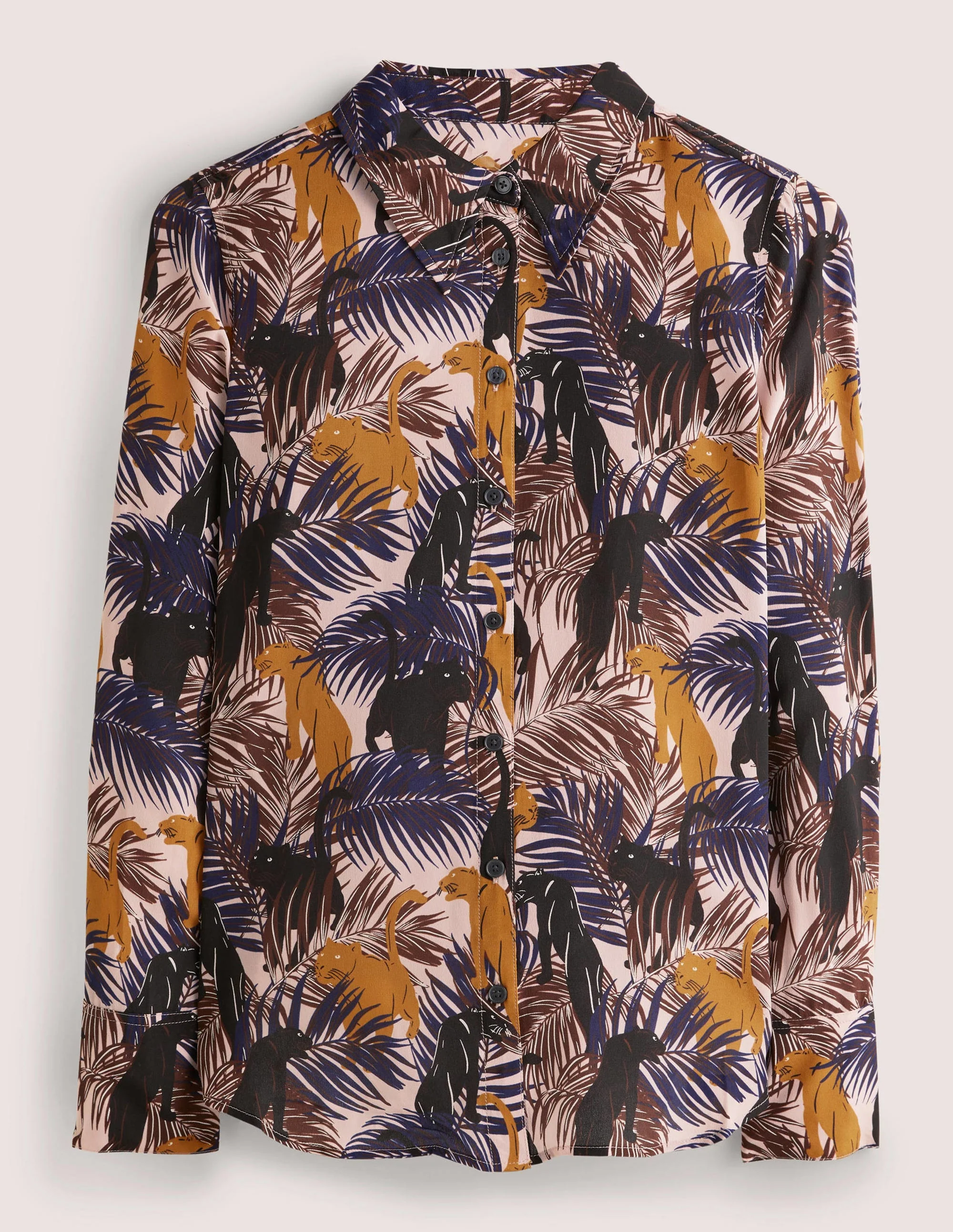 Silk Shirt-Milkshake, Tropic Panther - Image 6