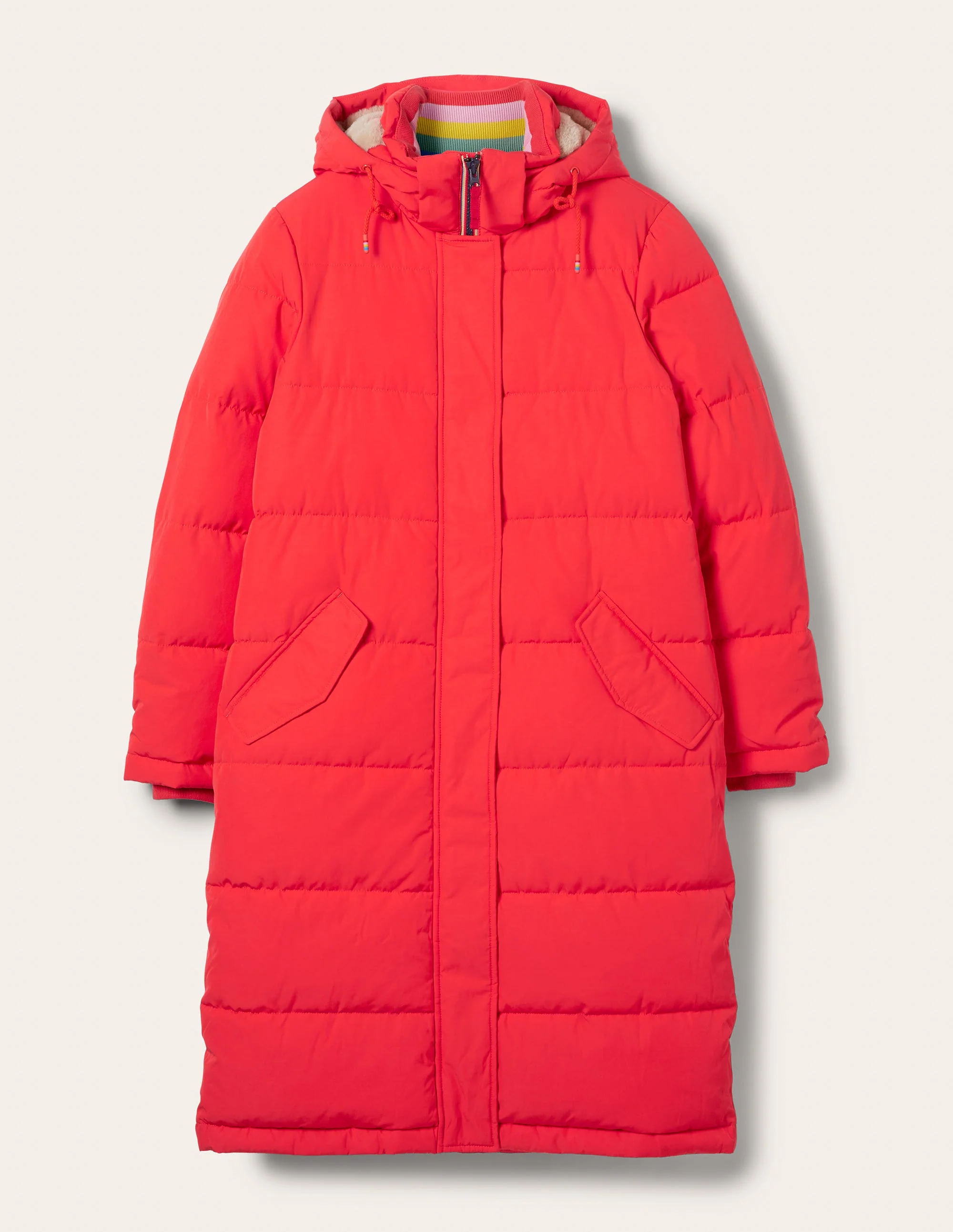 Skye Puffer Coat-Bright Coral - Image 6