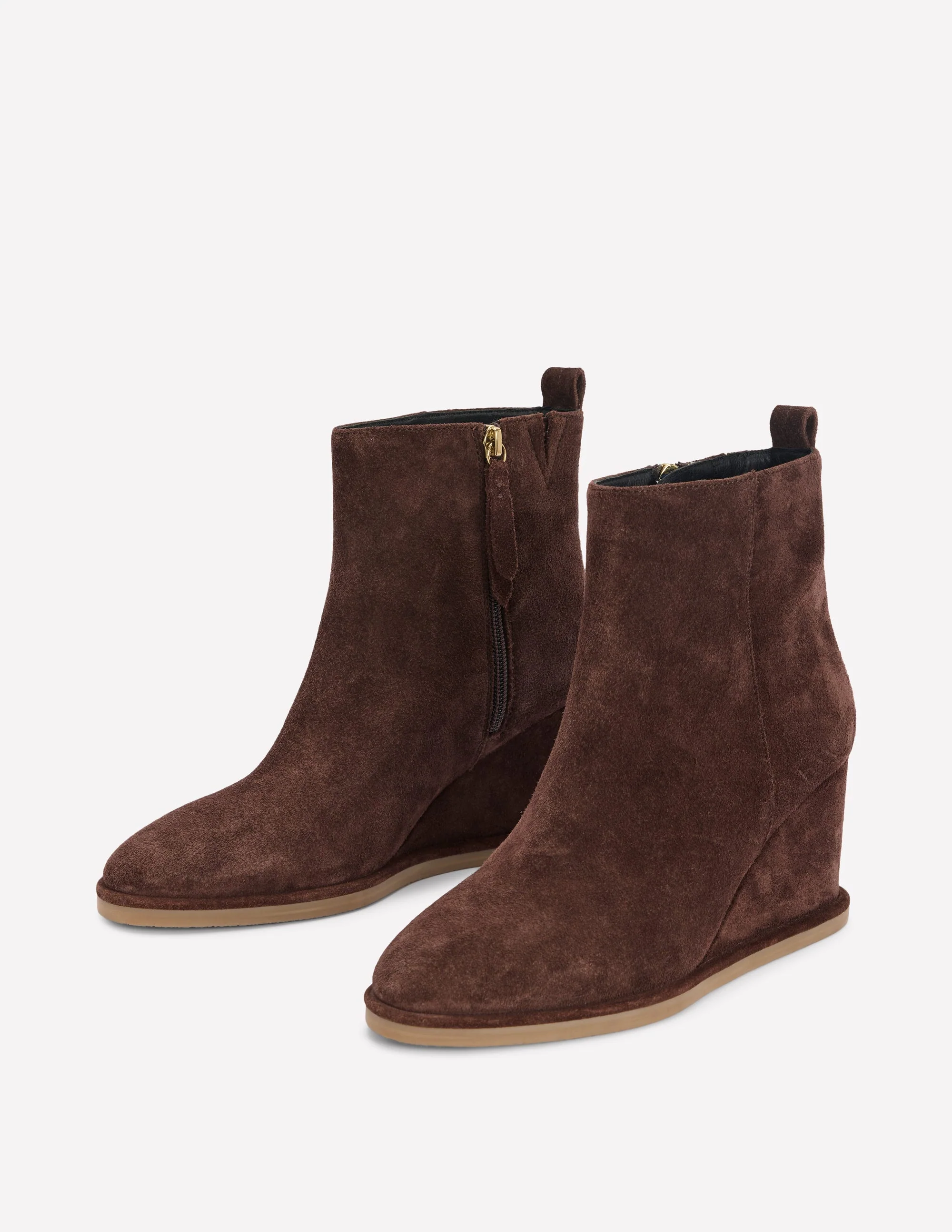Smart Wedge Boots-Bitter Chocolate - Image 3