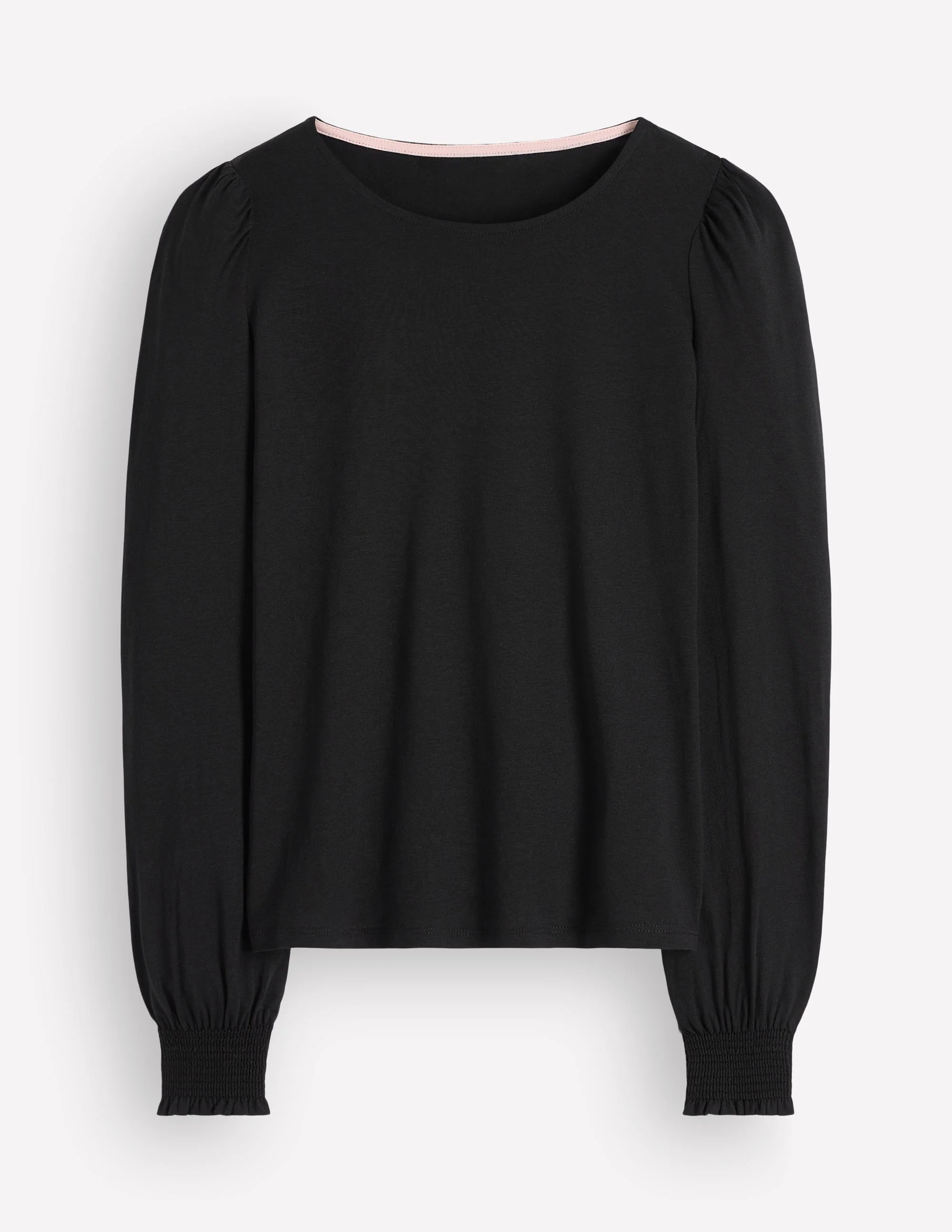 Smocked Cuff Supersoft Top-Black - Image 5