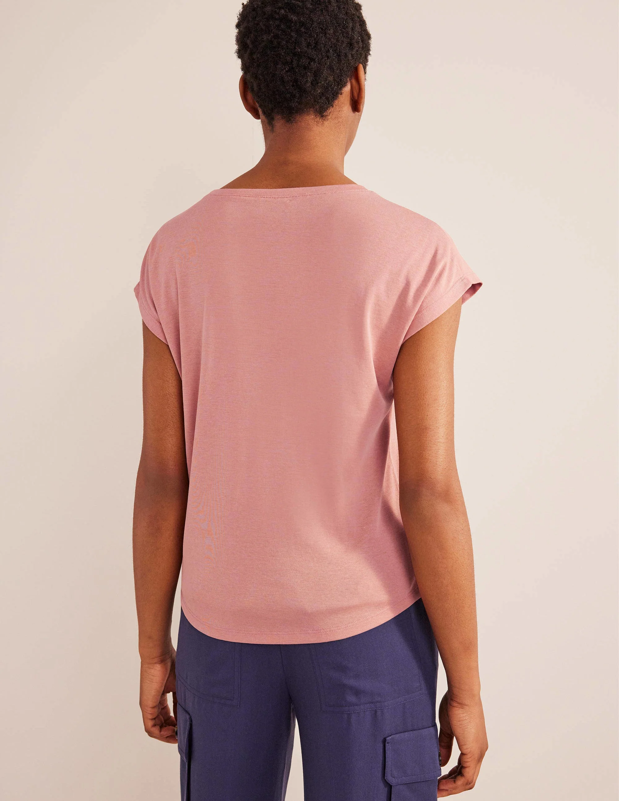 Soft Touch Sleeveless Top-Rose Pink - Image 3