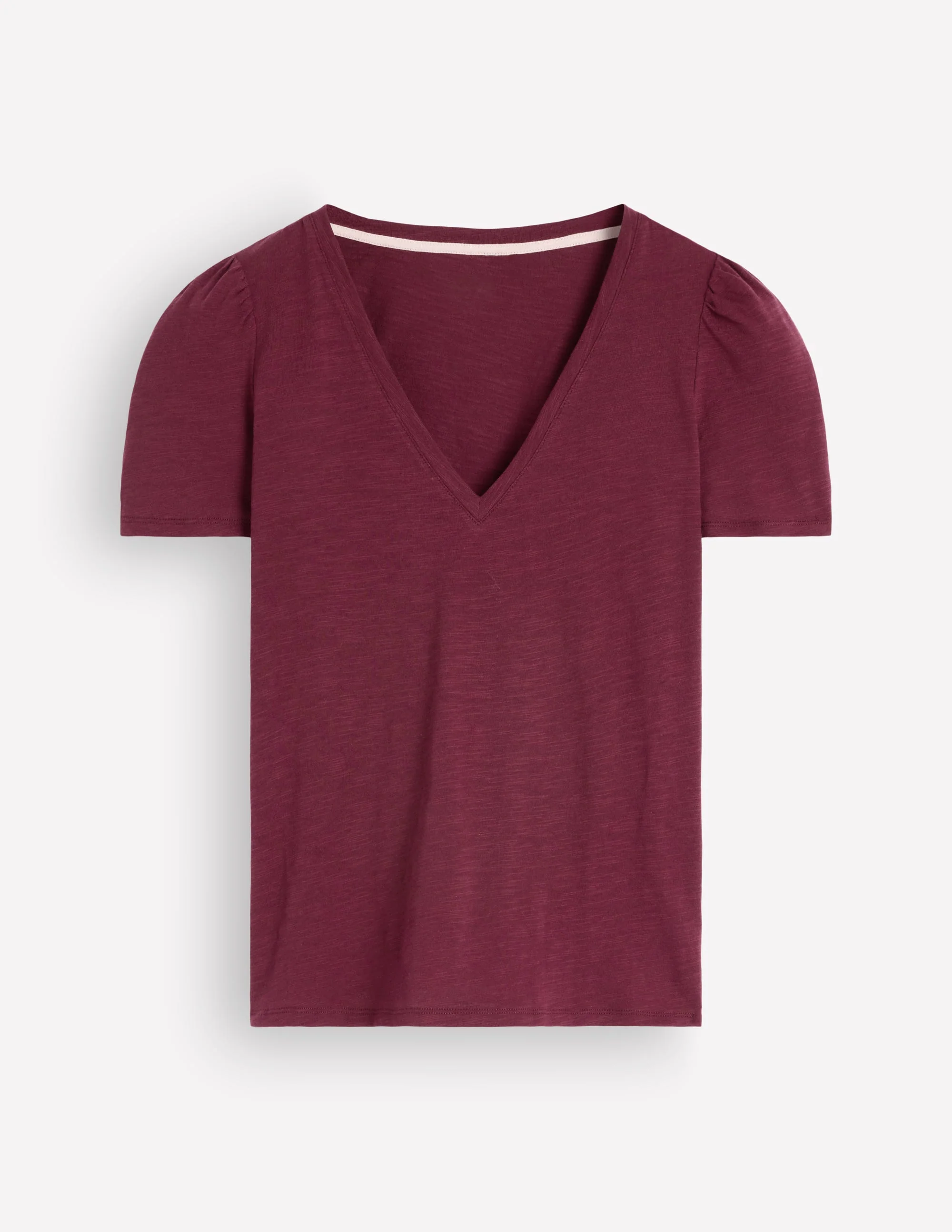 Sophie V-neck Slub T-shirt-Deep Wisteria - Image 5