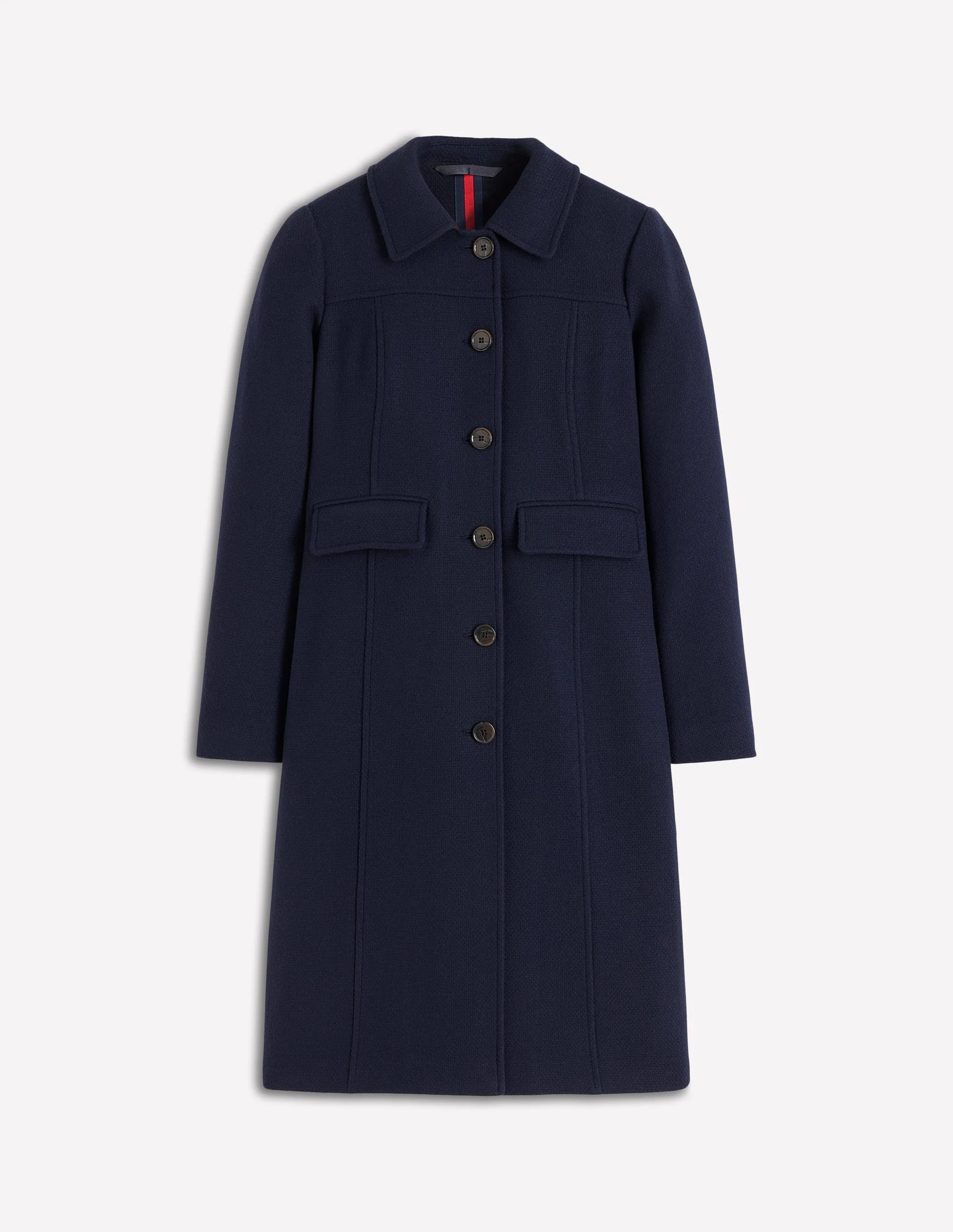 St Albans Fitted Coat-Navy - Image 6