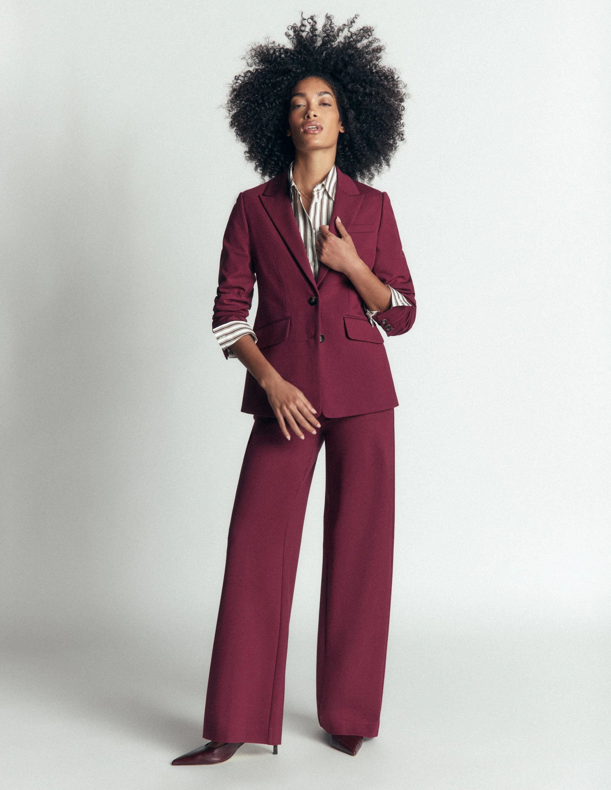Stamford Ponte Blazer-Deep Wisteria