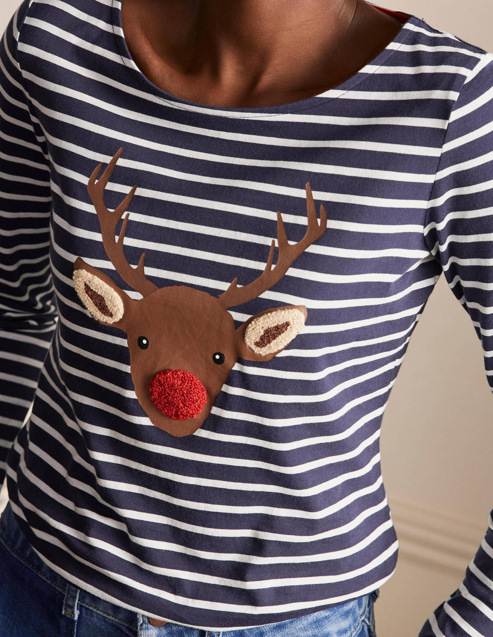Statement Breton-Navy/ Ivory Reindeer Placement