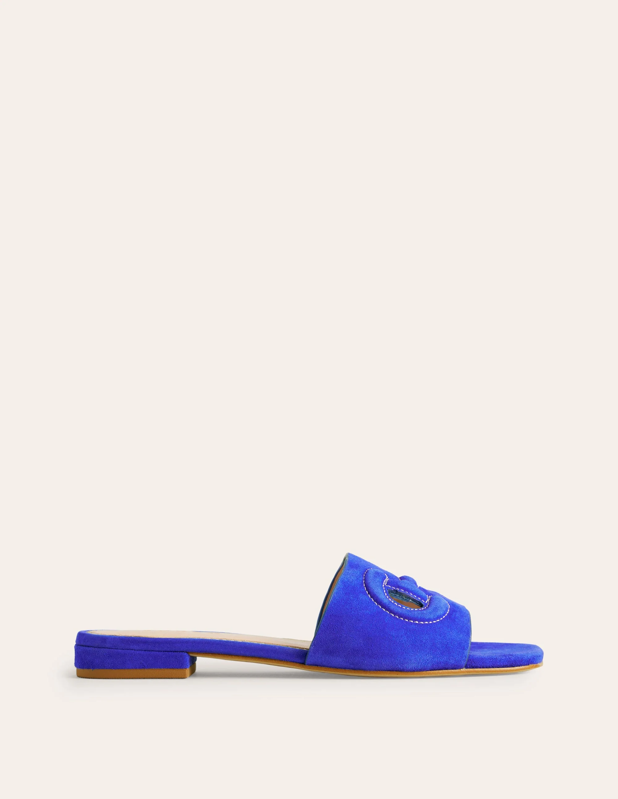 Stitch Cut Out Snaffle Sliders-Bright Blue - Image 2