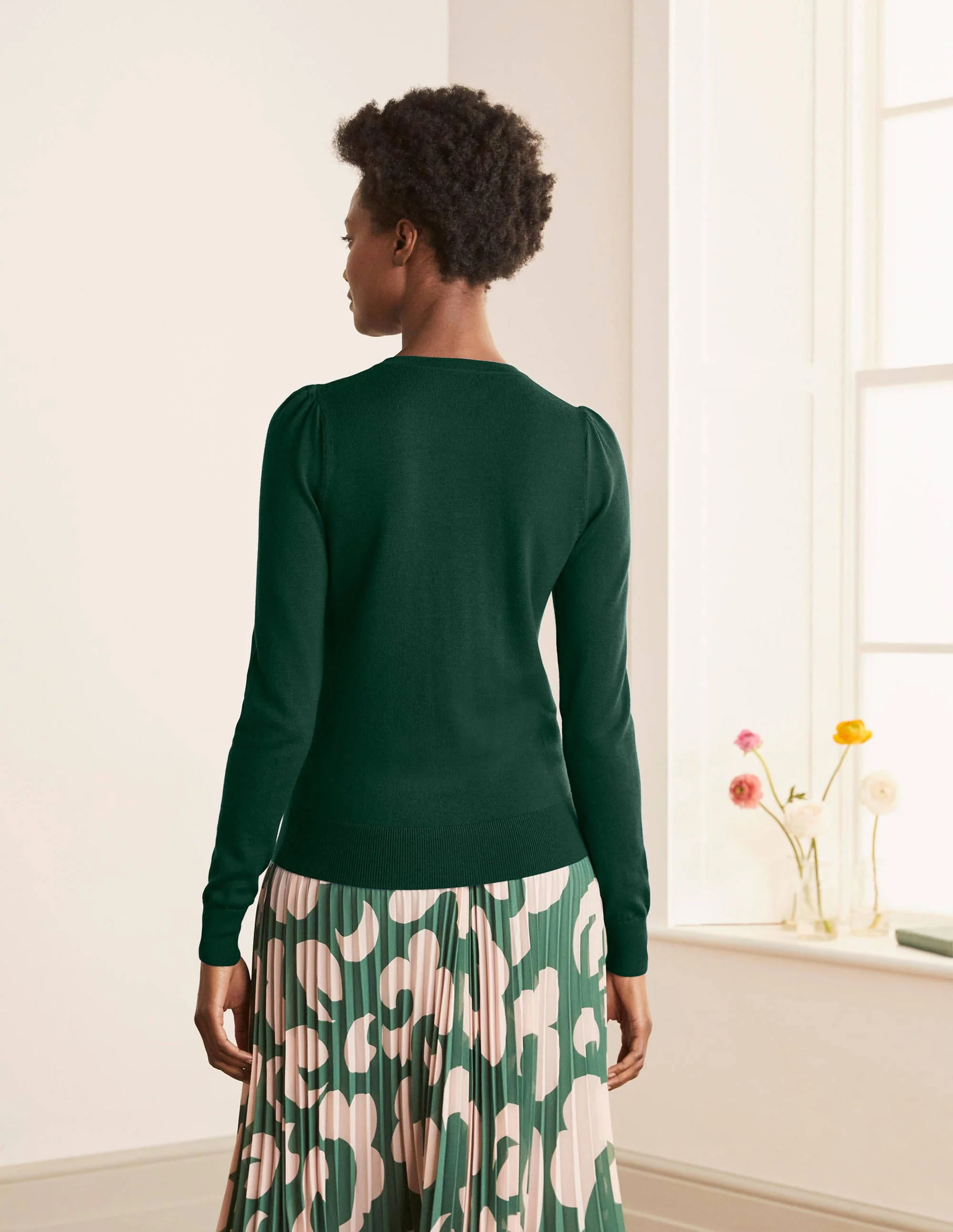 Stowe Merino Cardigan-Palm Leaf - Image 3