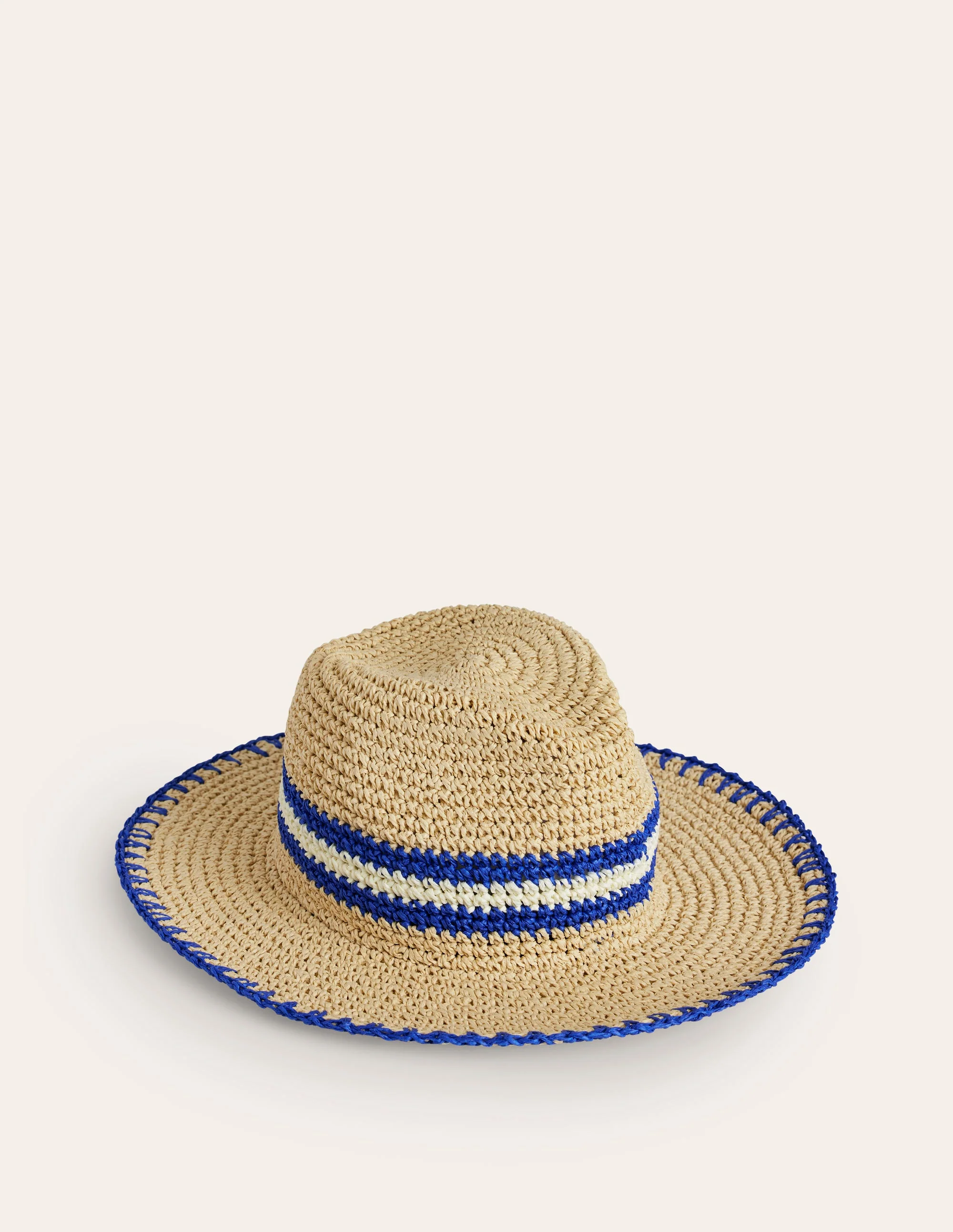 Straw Fedora-Natural
