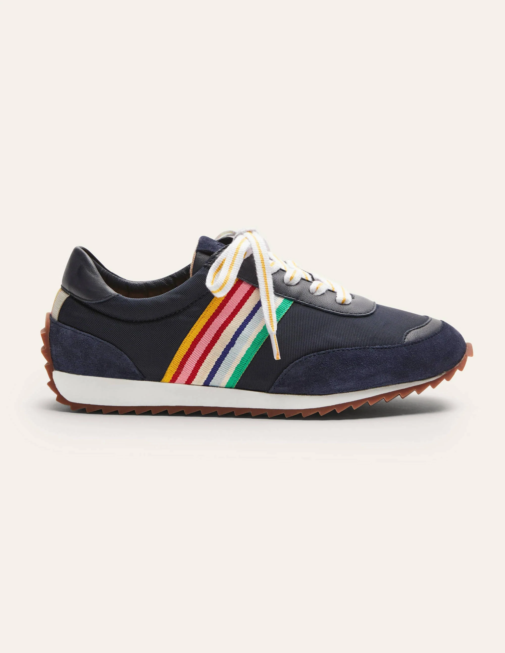 Striped Runner Trainers-Navy, Multi Stripe - Image 2