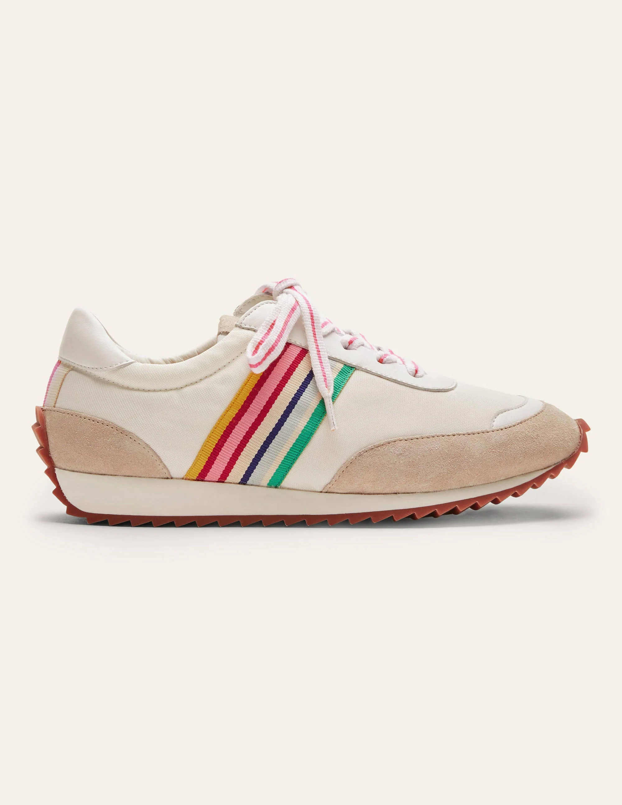 Striped Runner Trainers-White, Multi Stripe - Image 2