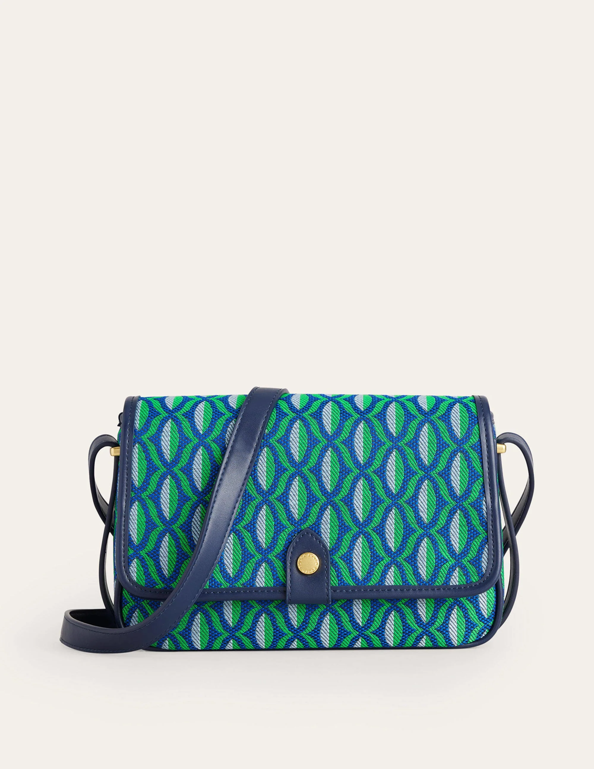 Structured Cross-Body Bag-Green Geo - Image 2