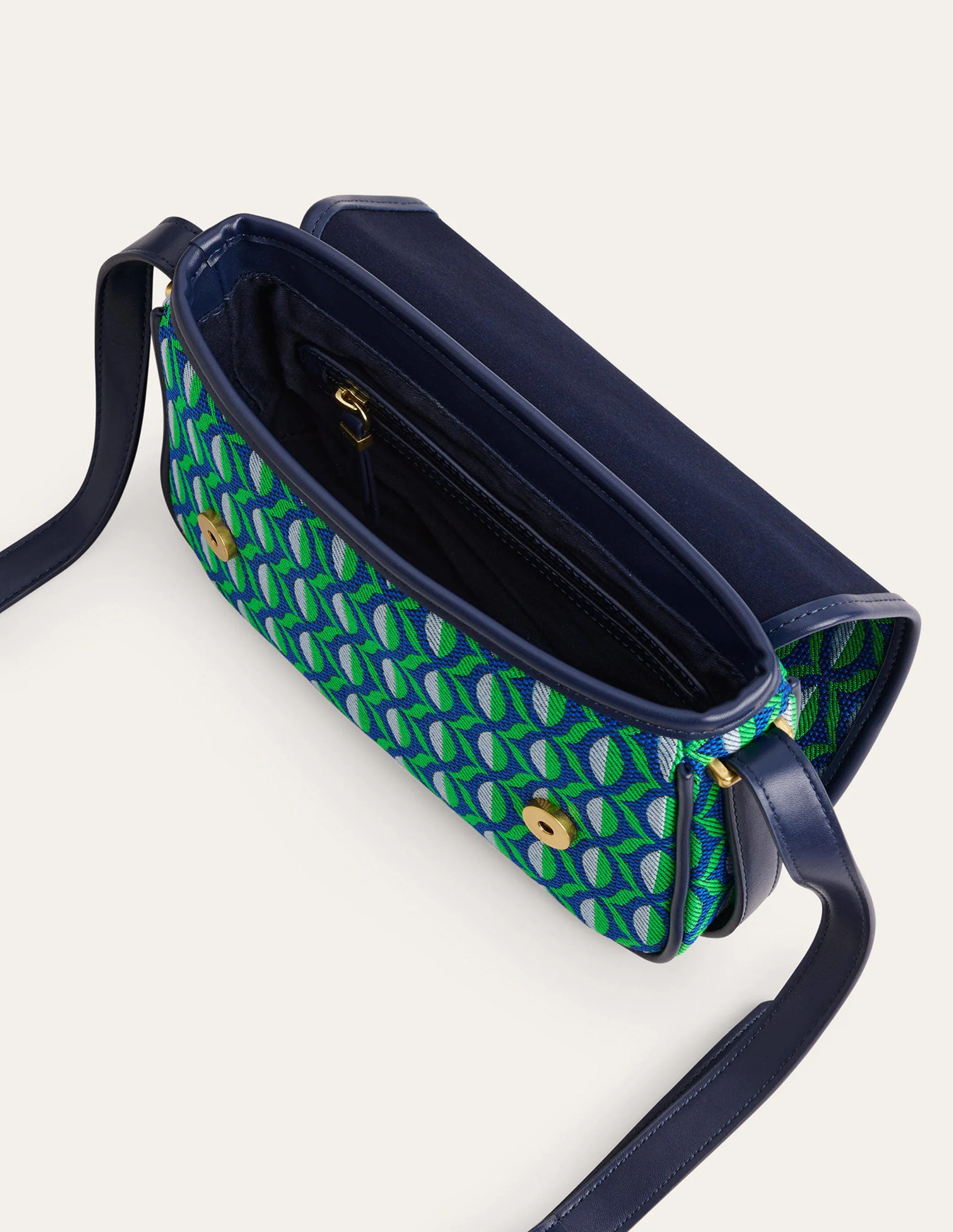 Structured Cross-Body Bag-Green Geo - Image 4