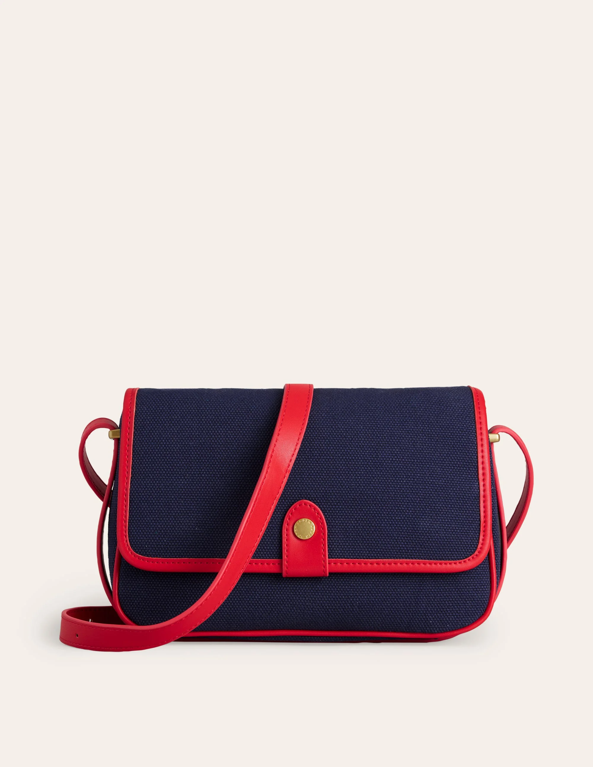 Structured Cross-Body Bag-Navy/ Red - Image 2