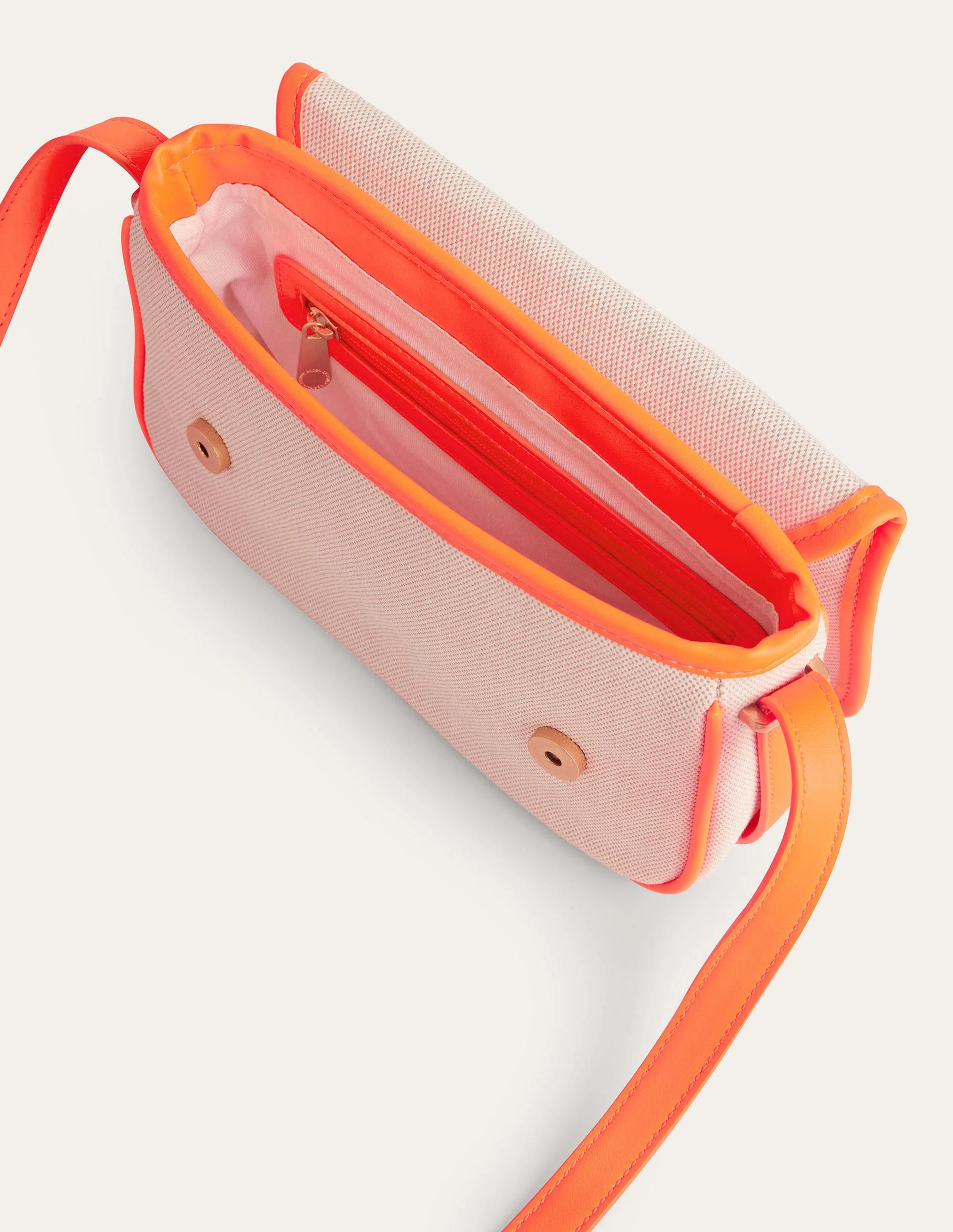 Structured Cross-Body Bag-Neon Orange - Image 3