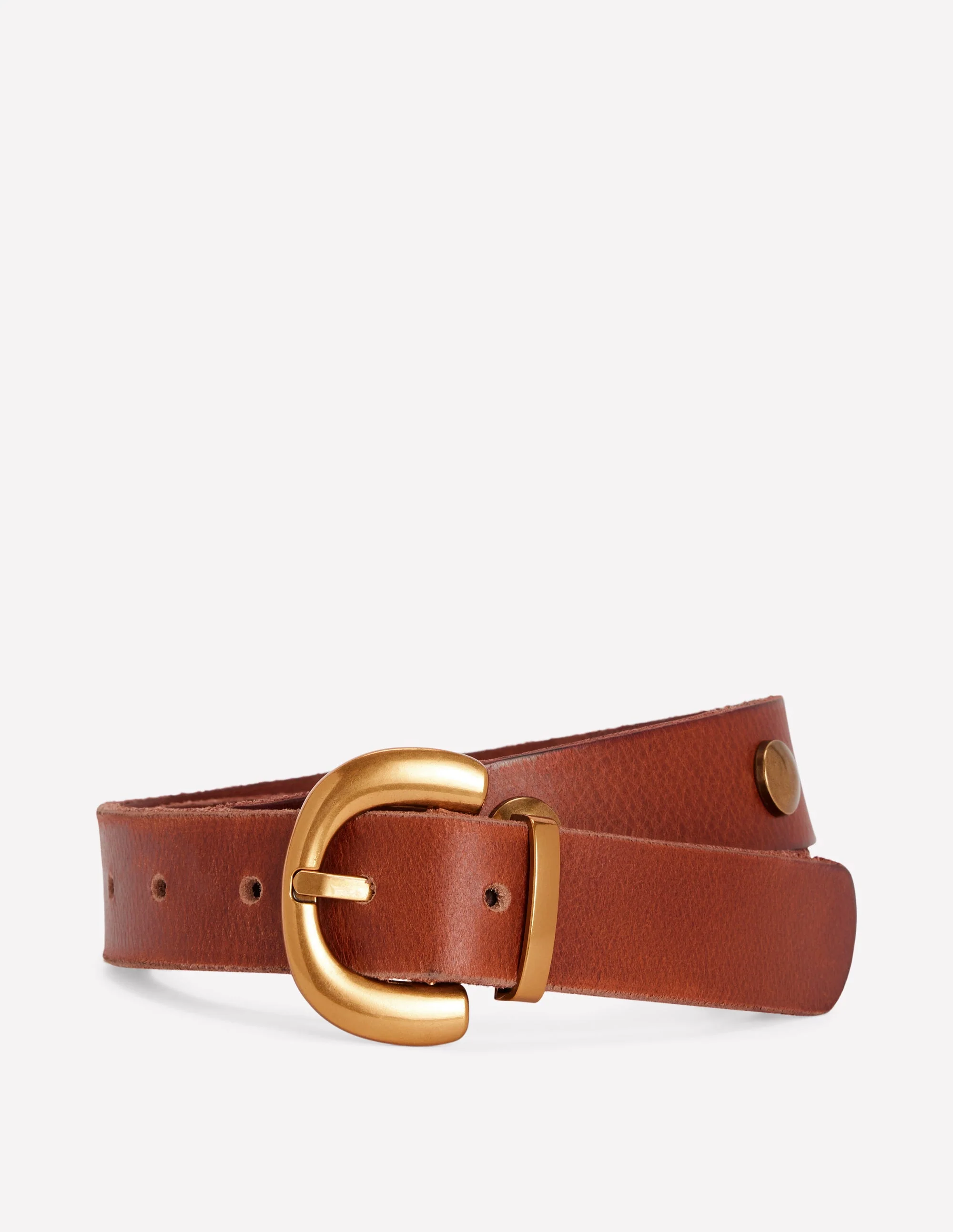 Stud Buckle Belt-Tan - Image 2