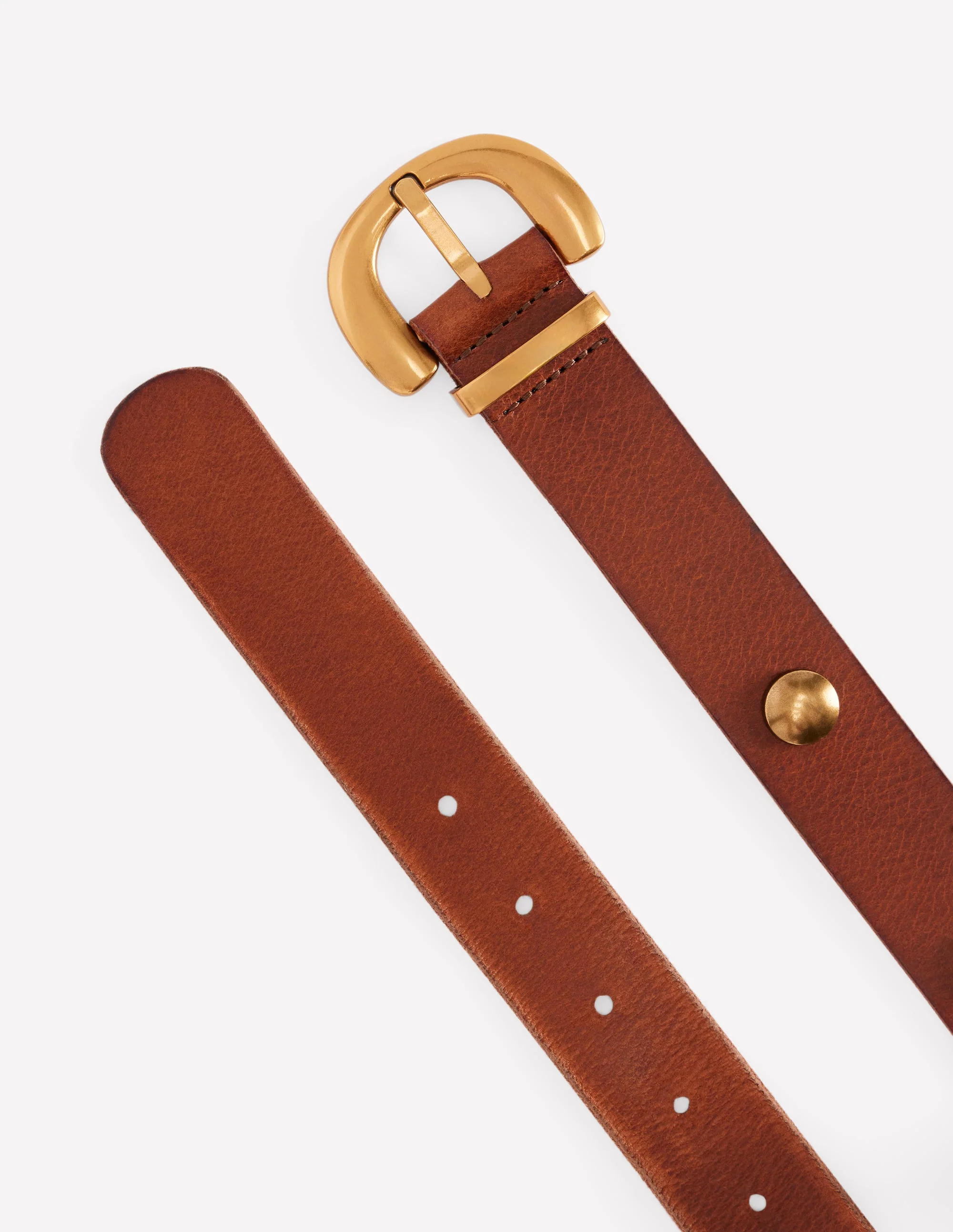 Stud Buckle Belt-Tan - Image 3