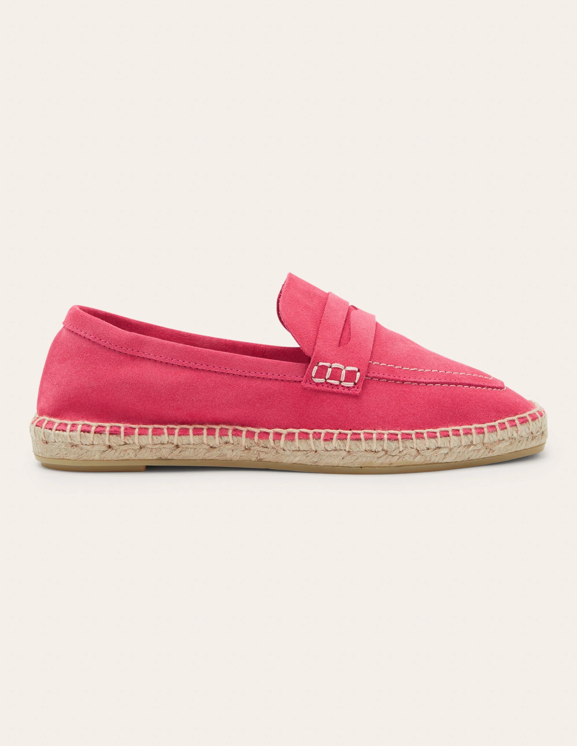 Suede Loafer Espadrilles-Rambling Rose - Image 2