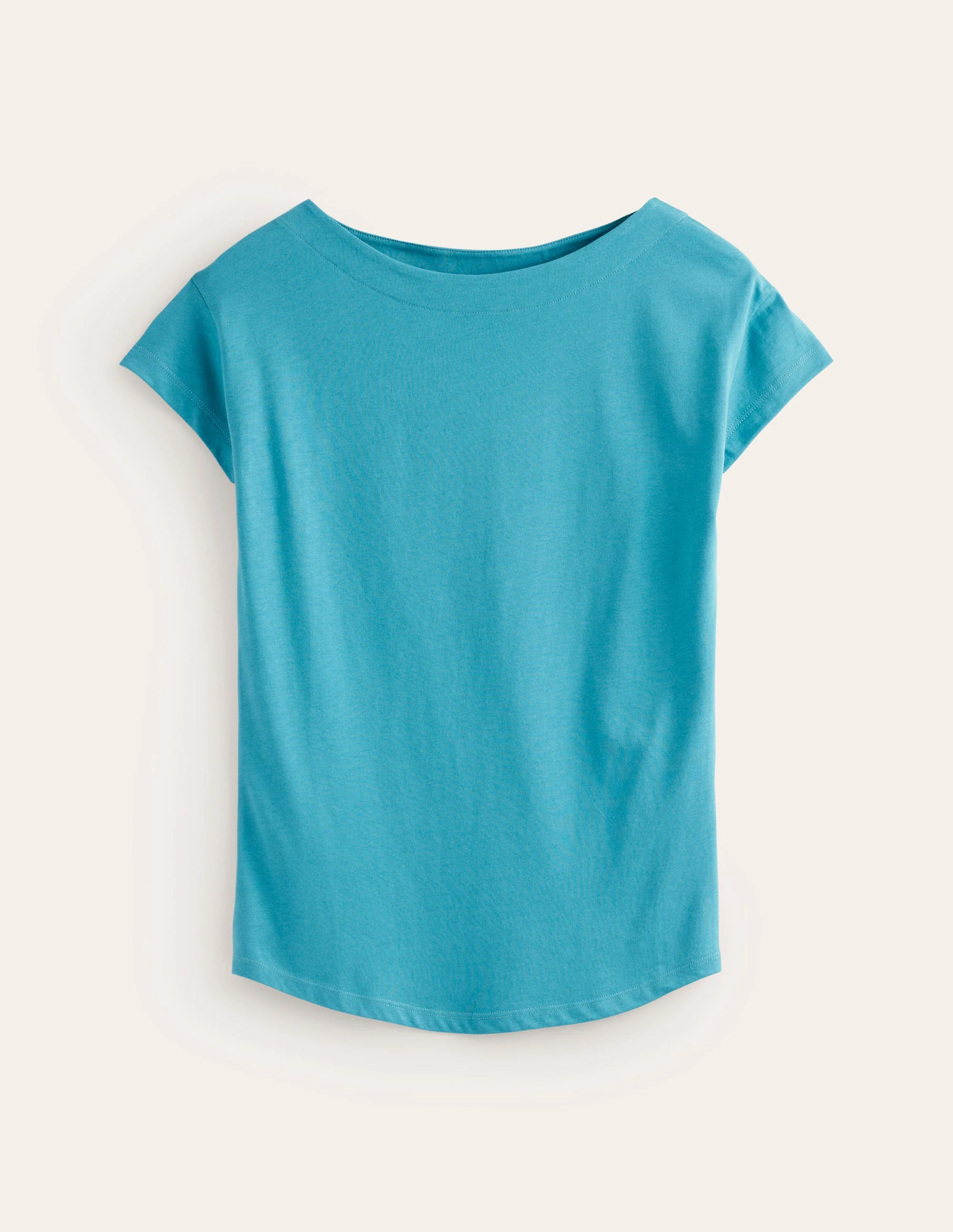 Supersoft Boat Neck T-Shirt-Blue Grass - Image 5