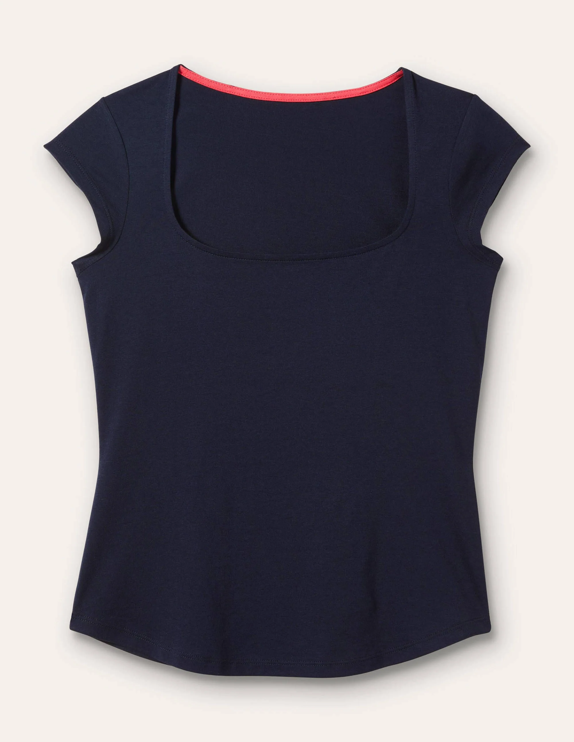 Supersoft Cap Sleeve Top-Navy - Image 5